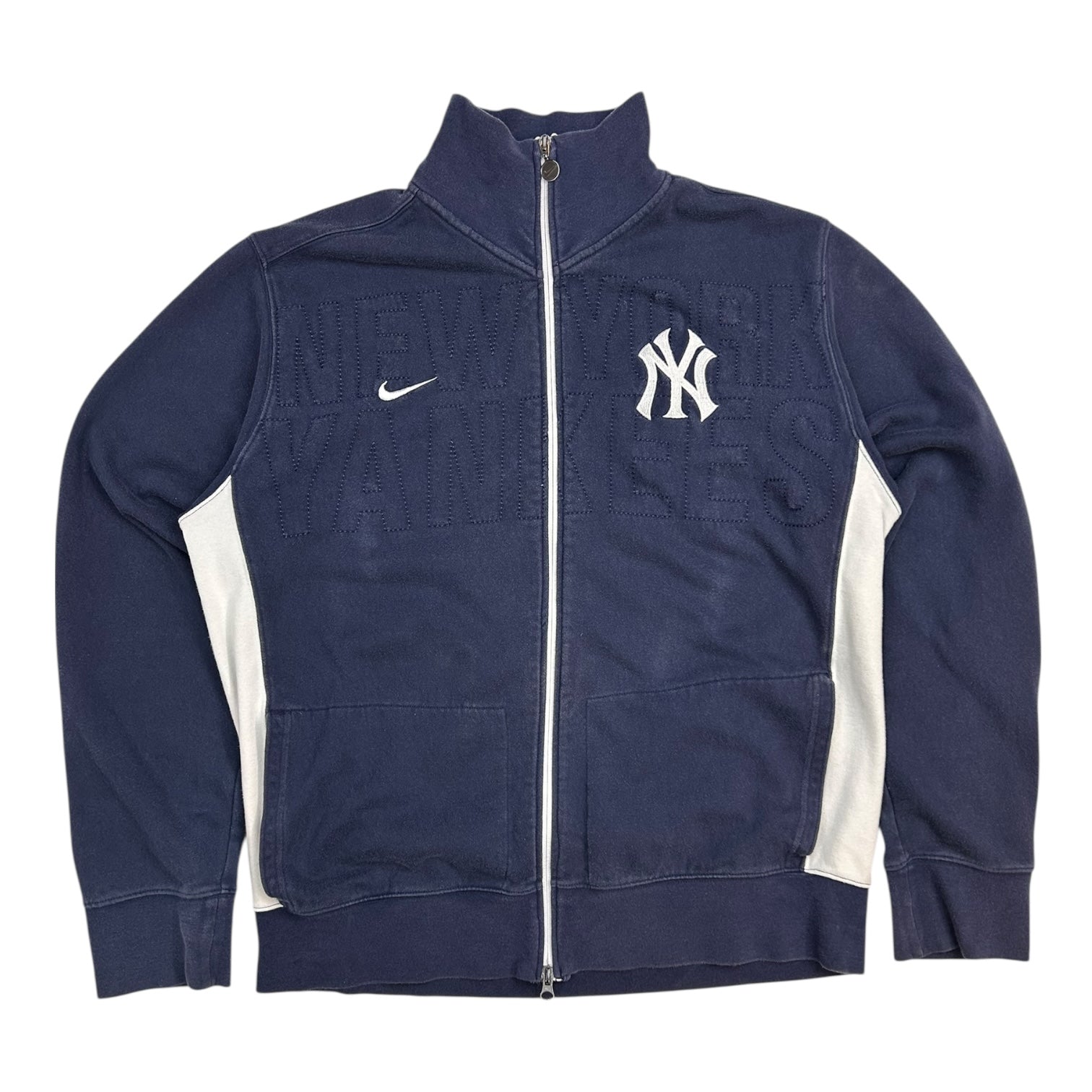 Vintage Nike New York Yankees Zip Up Jacket Navy/White