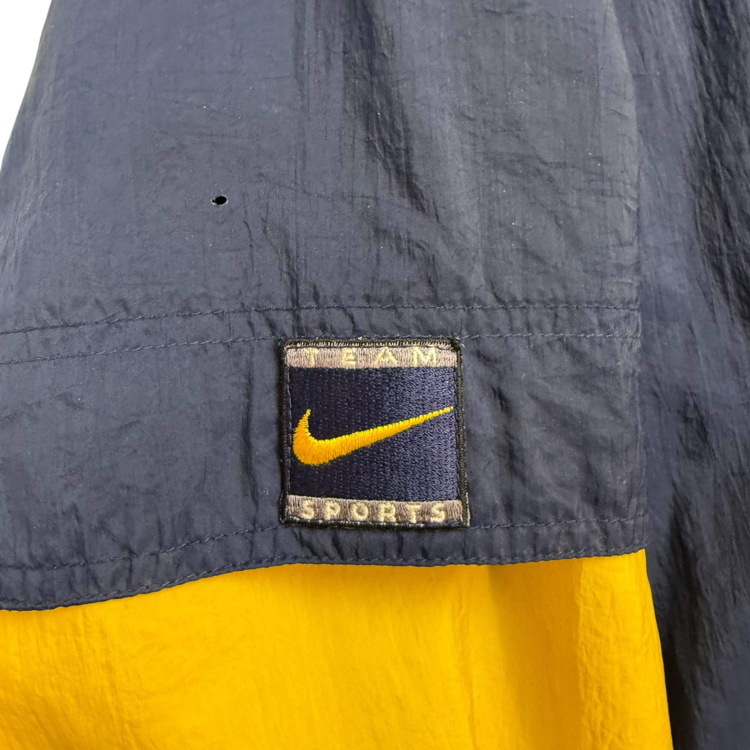 Vintage Nike Michigan Wolverines Football Windbreaker Blue/Yellow