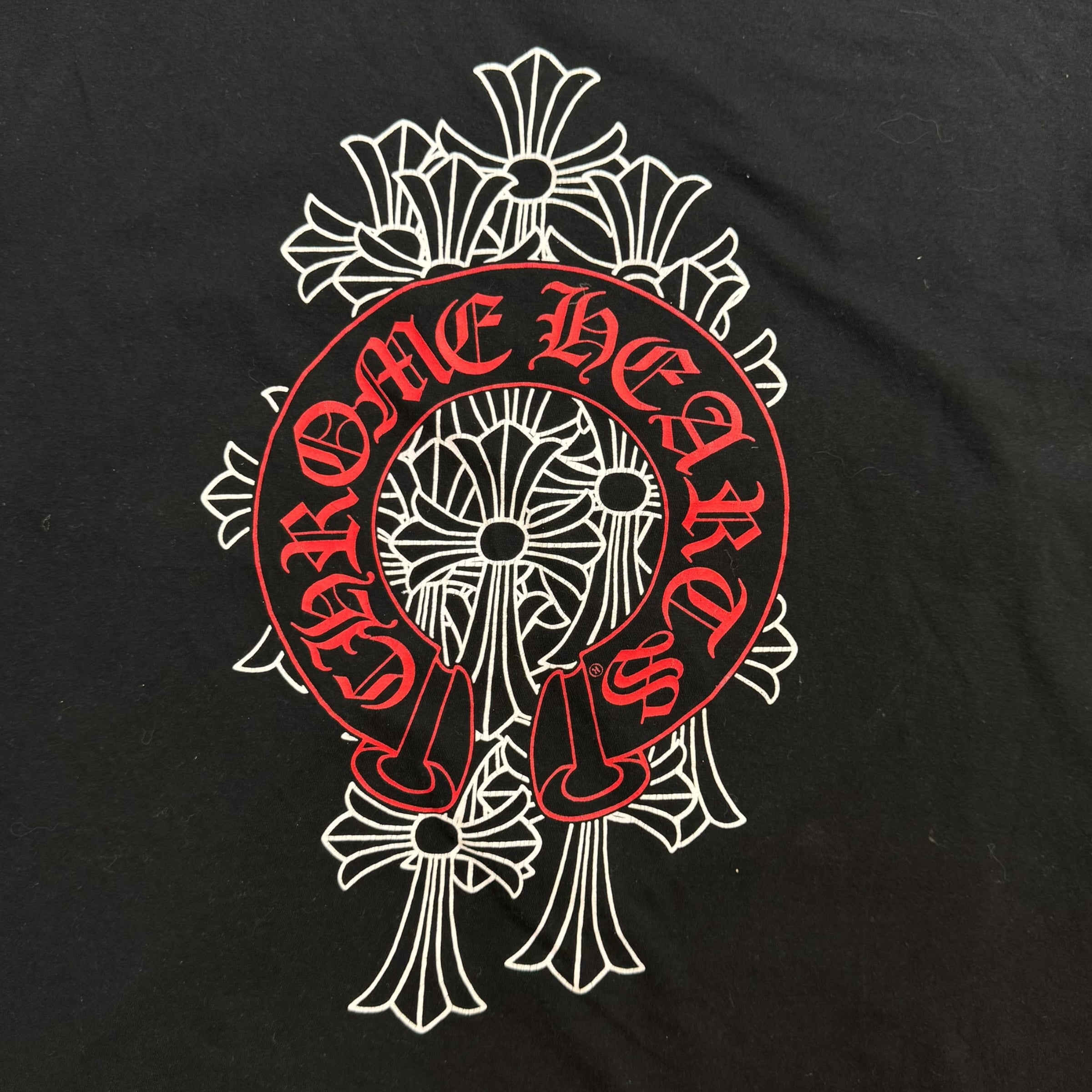 Chrome Hearts Horseshoe Cemetery L/S Tee Black/Red