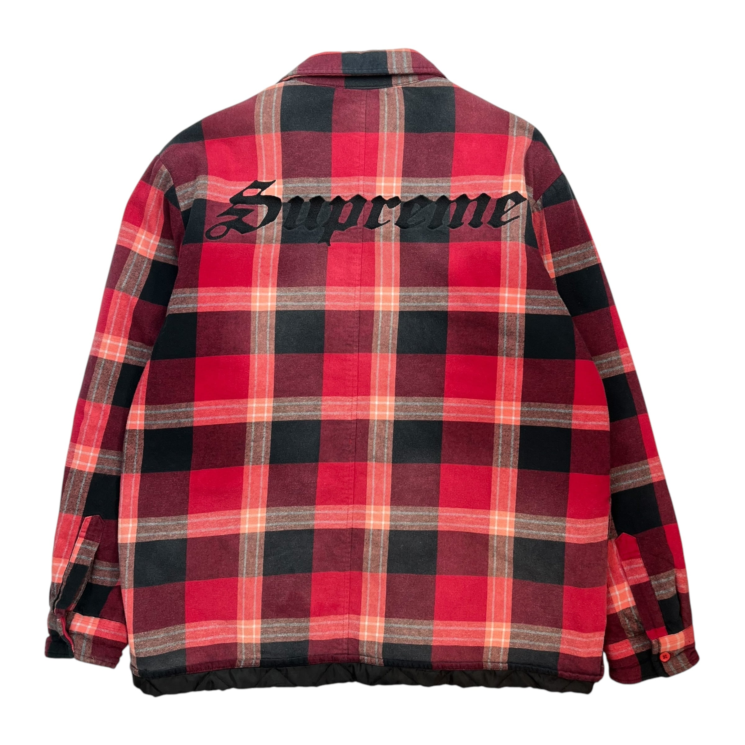 Supreme Quilted Flannel Shirt Red