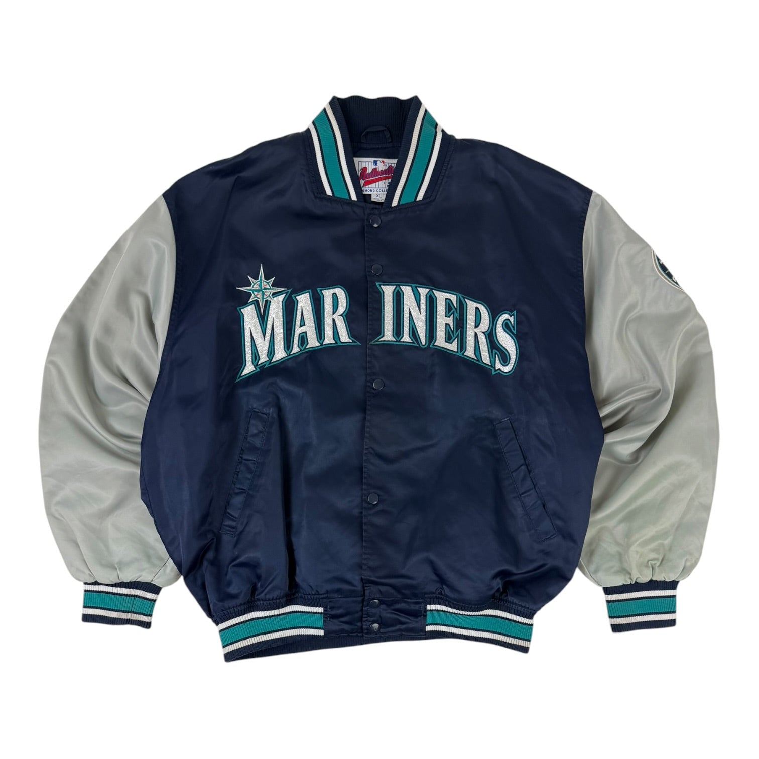 Vintage Seattle Mariners Starter Diamond Collection Jacket Navy/Grey