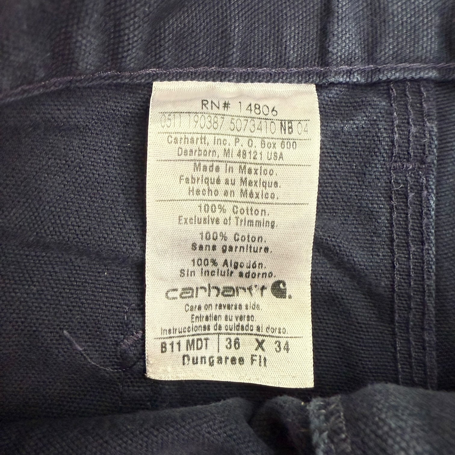 Vintage Carhartt Dungaree Pants Midnight Navy