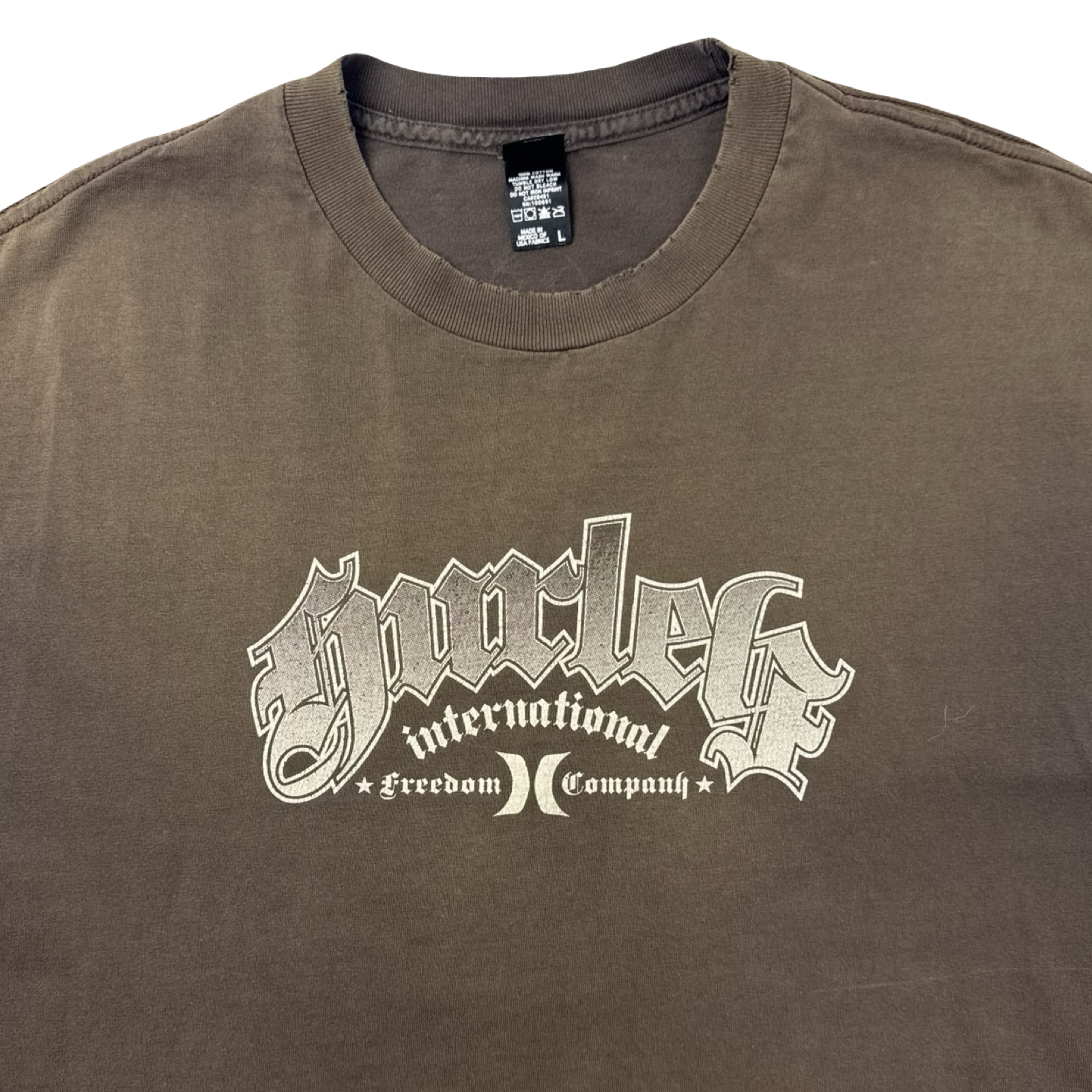 Vintage Y2K Hurley Surf Skate T-Shirt Brown