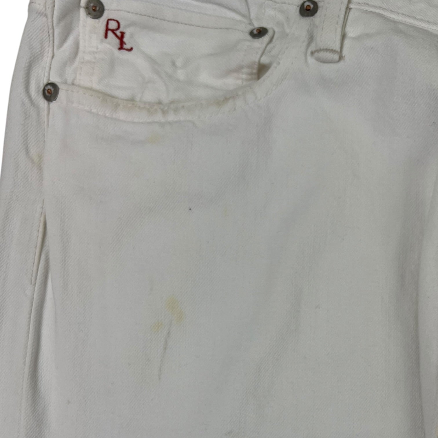 Vintage Polo By Ralph Lauren “RL” Logo Denim White