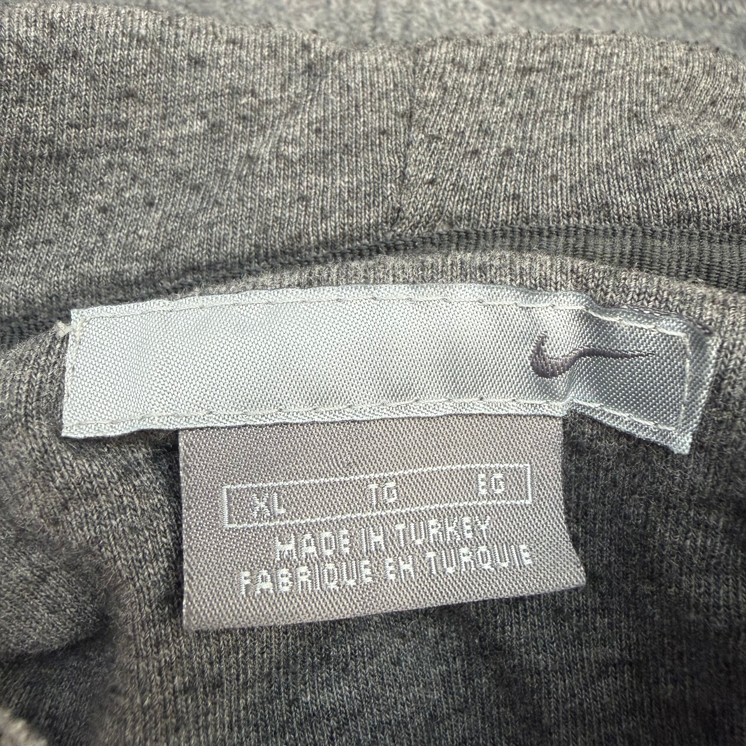 Vintage Nike Mini Swoosh Zip Up Hoodie Dark Grey