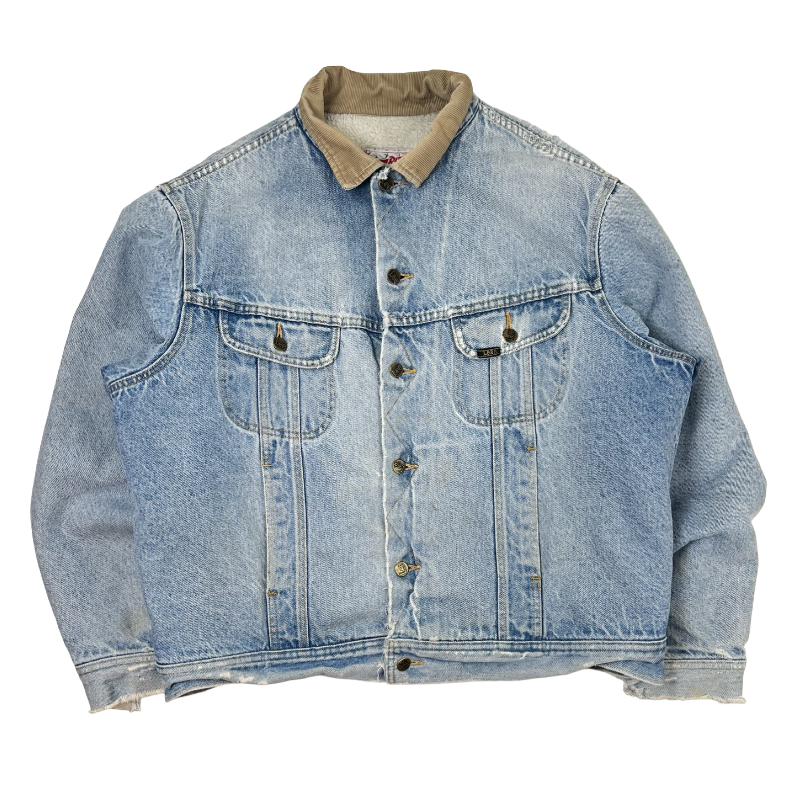 Vintage Lee Storm Rider Corduroy Collar Denim Jacket