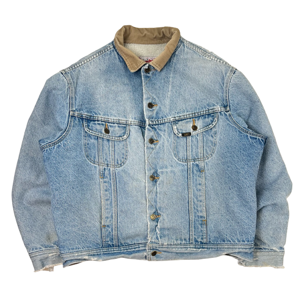Vintage Lee Storm Rider Corduroy Collar Denim Jacket