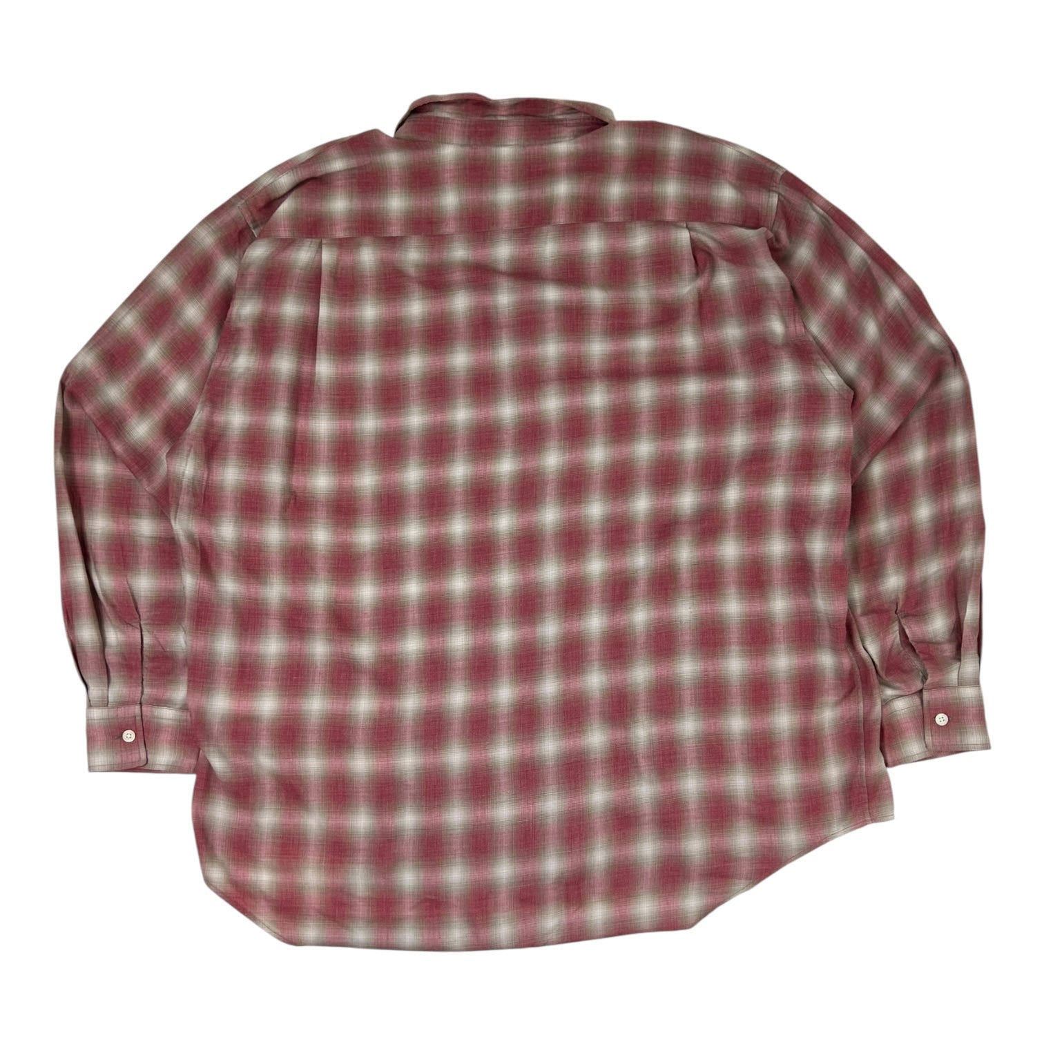Beams Flannel Checkered Button Up Red