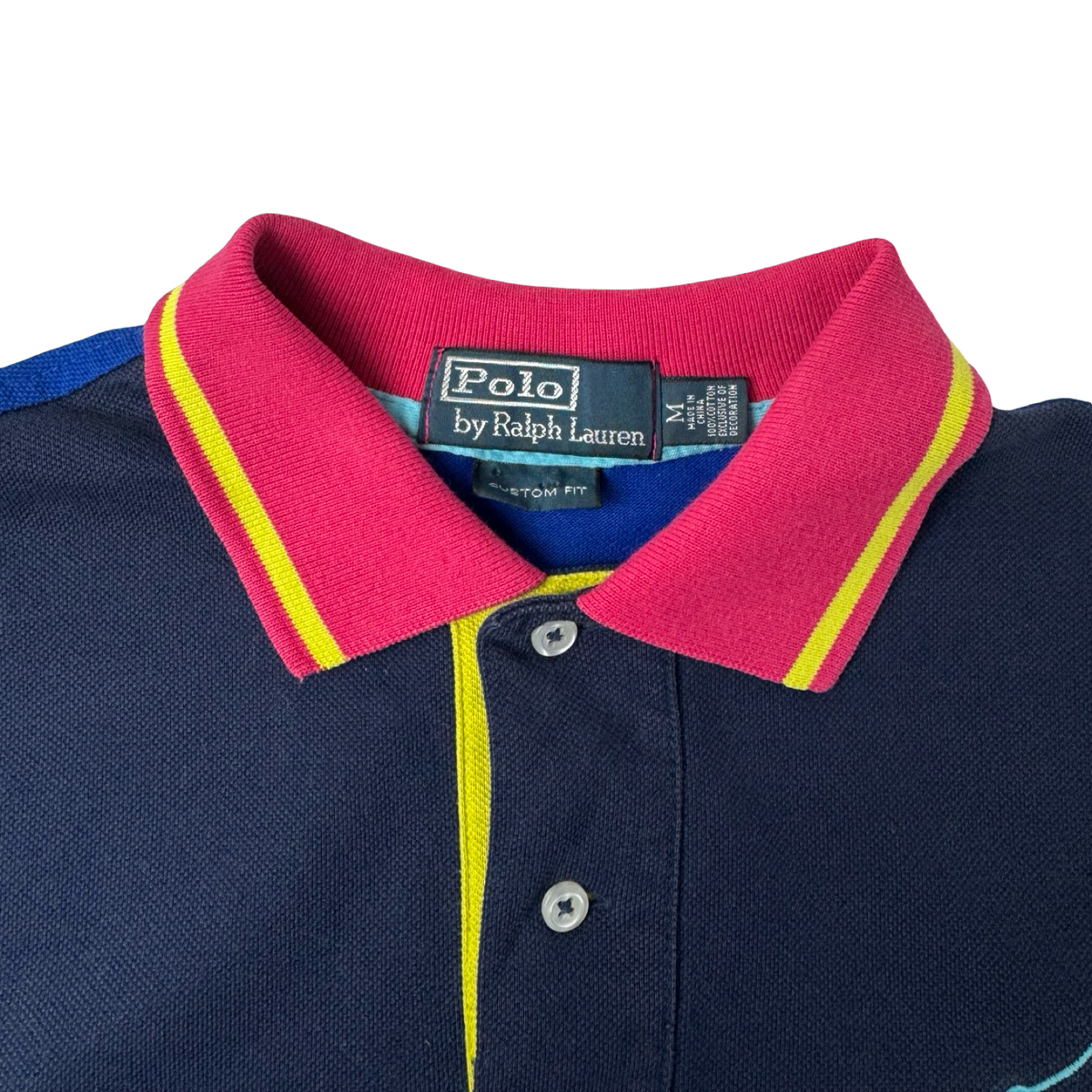 Vintage Polo Ralph Lauren Big Pony Colour Block Shirt