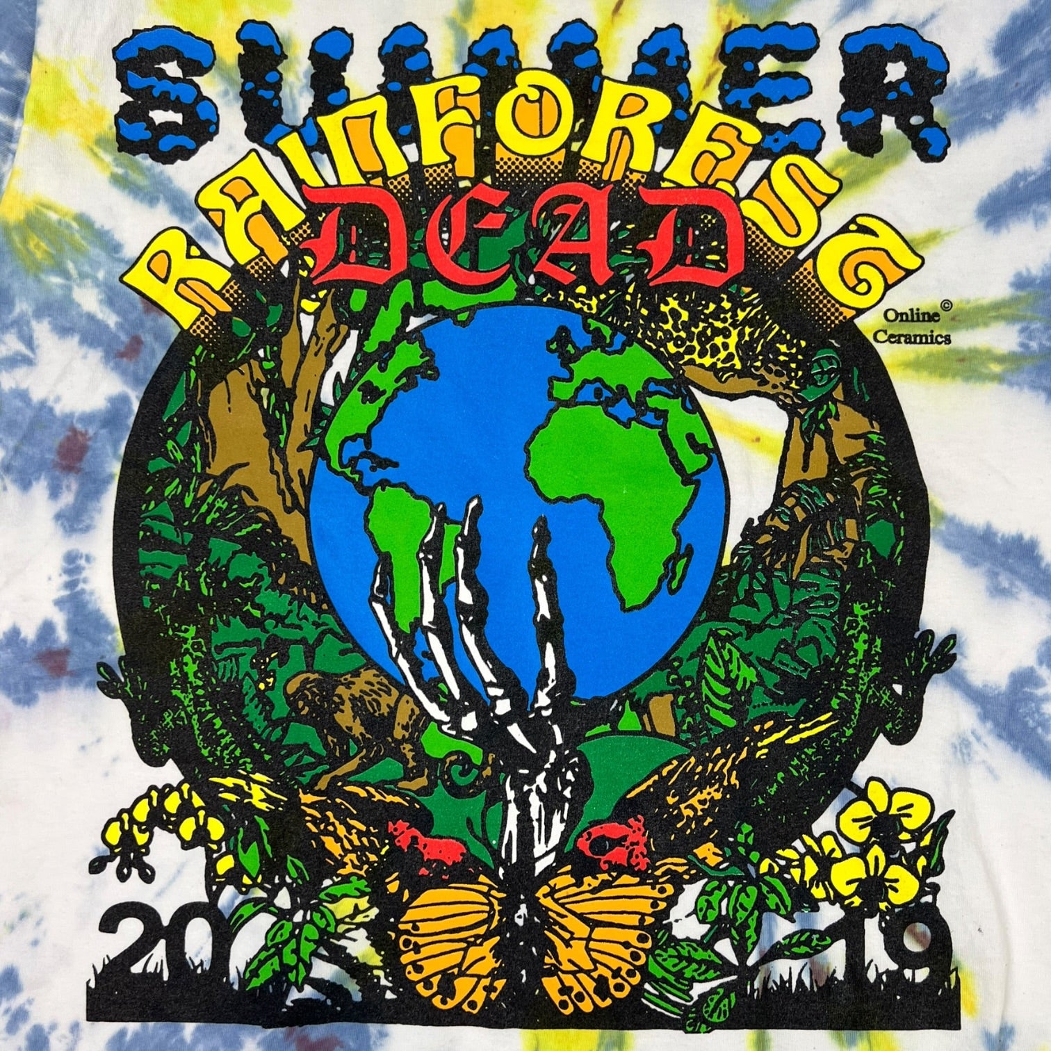 Online Ceramics “Summer Rainforest Dead” Tie Dye T-Shirt