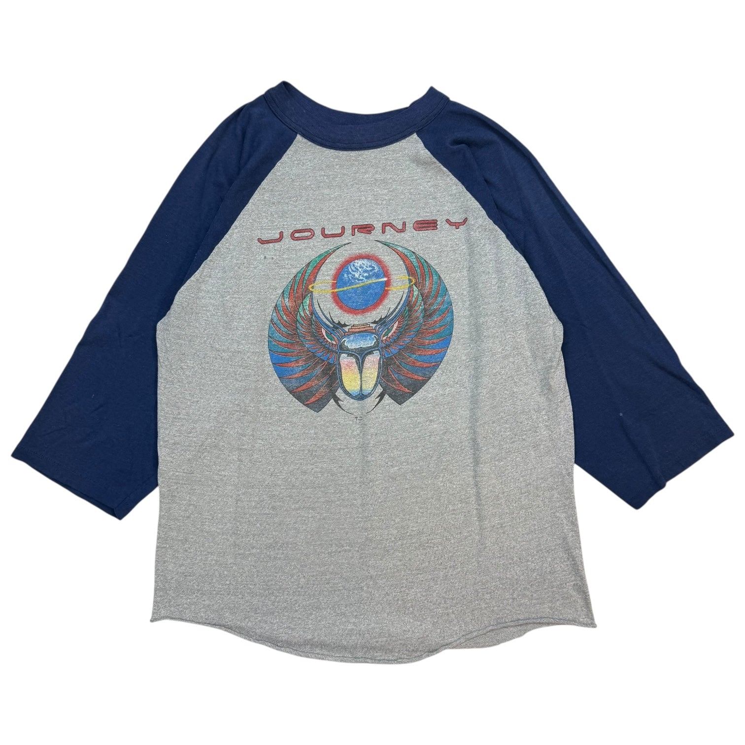 1981 Journey Escape Tour Raglan Tee Grey/Blue