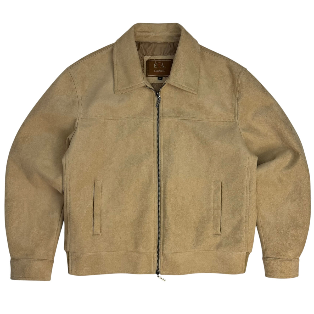 Vintage E.A. Emporio Collection Suede Jacket Tan