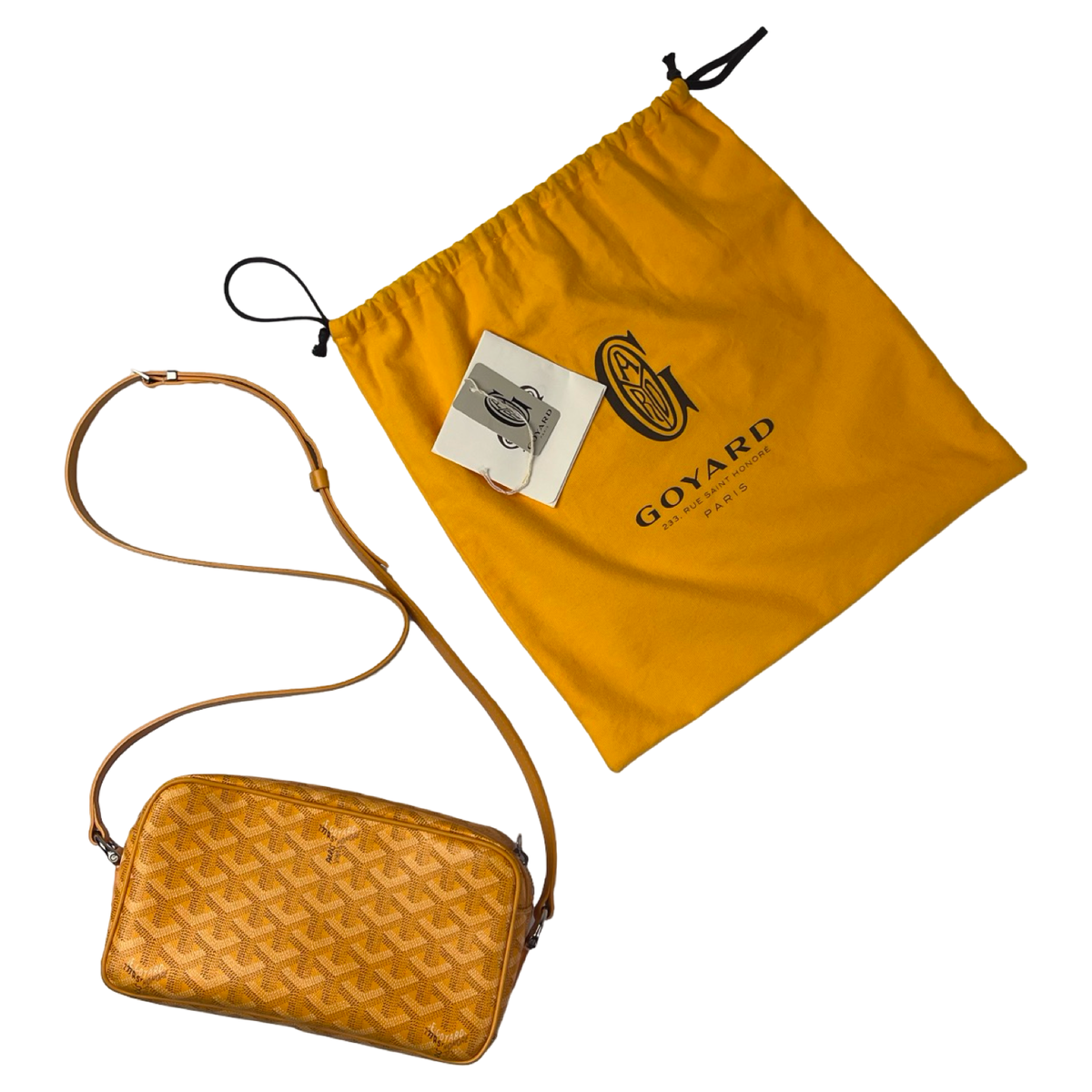 Goyard Cap Vert Crossbody Goyardine Yellow