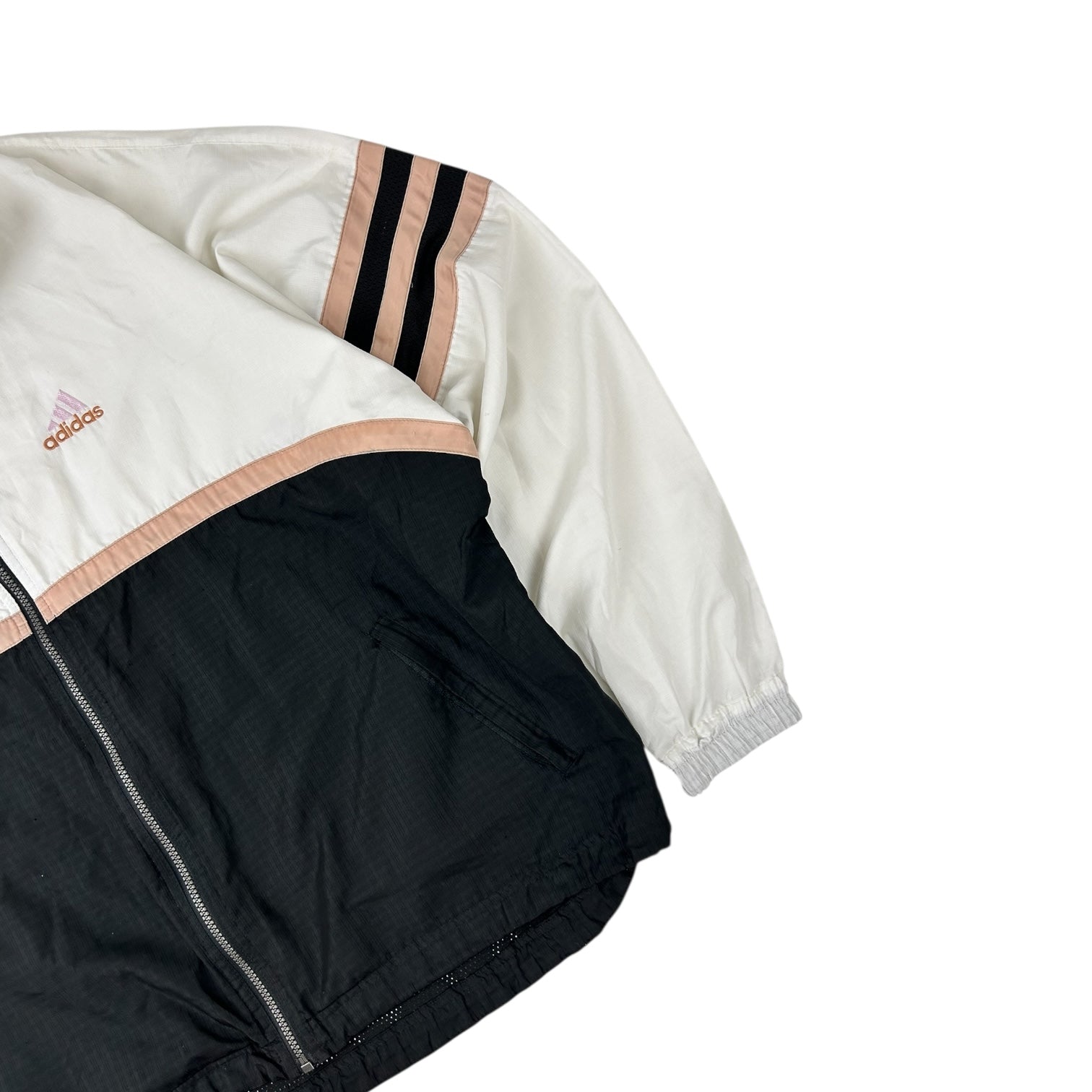 Vintage Adidas Windbreaker Jacket White/Black