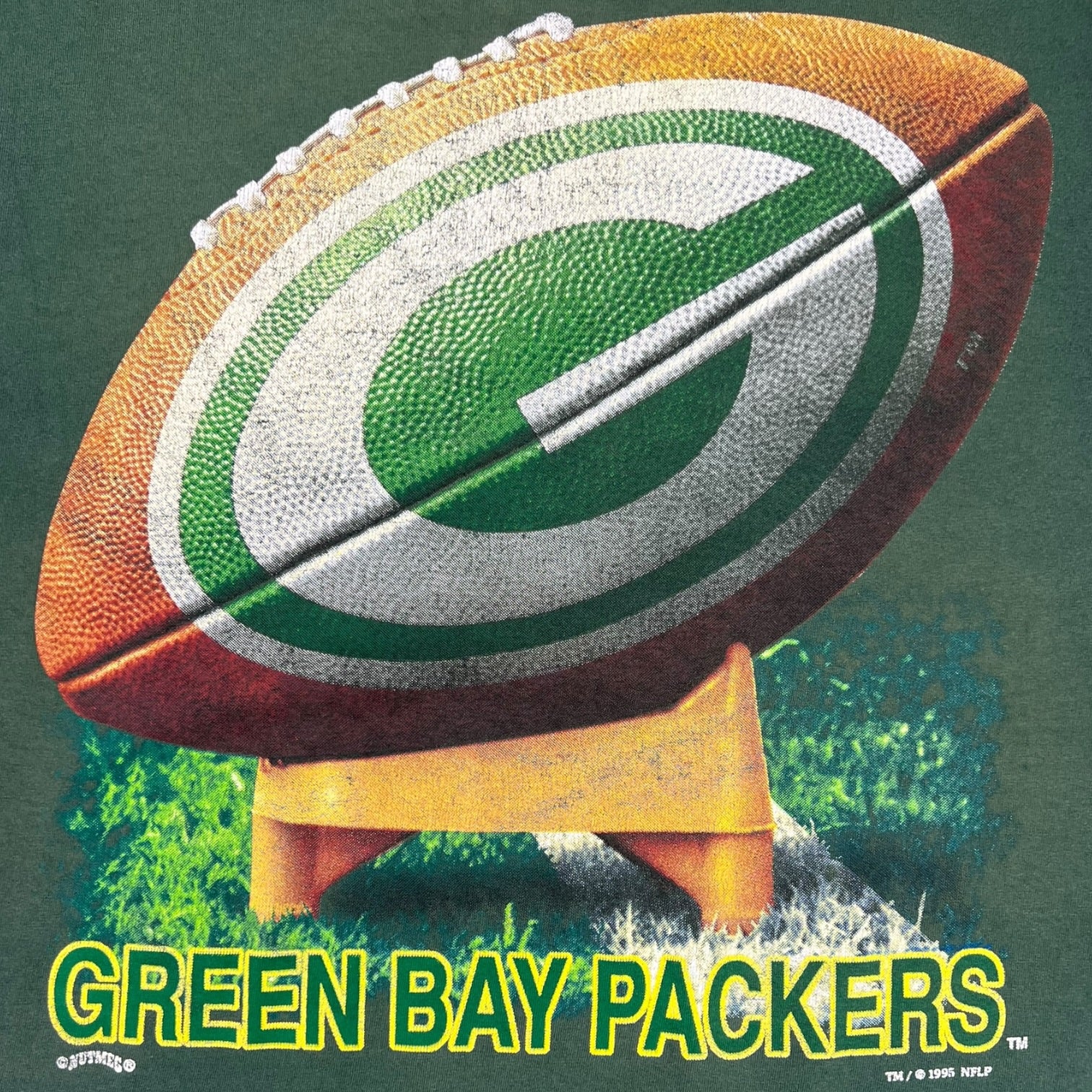 Vintage 1995 Green Bay Packers Logo 7 T-Shirt Green