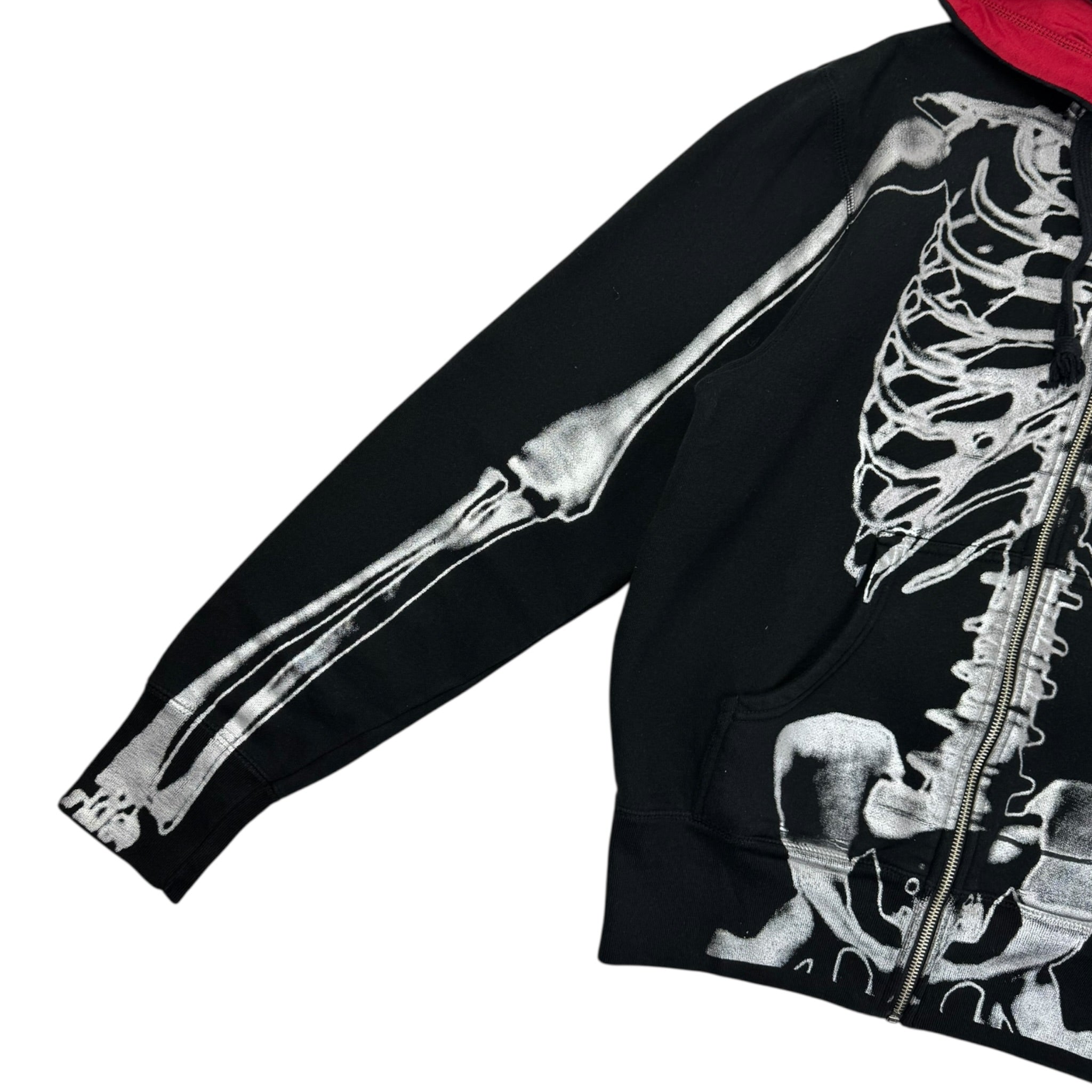 Vintage Ed Hardy Skeleton Body Zip Up Hoodie