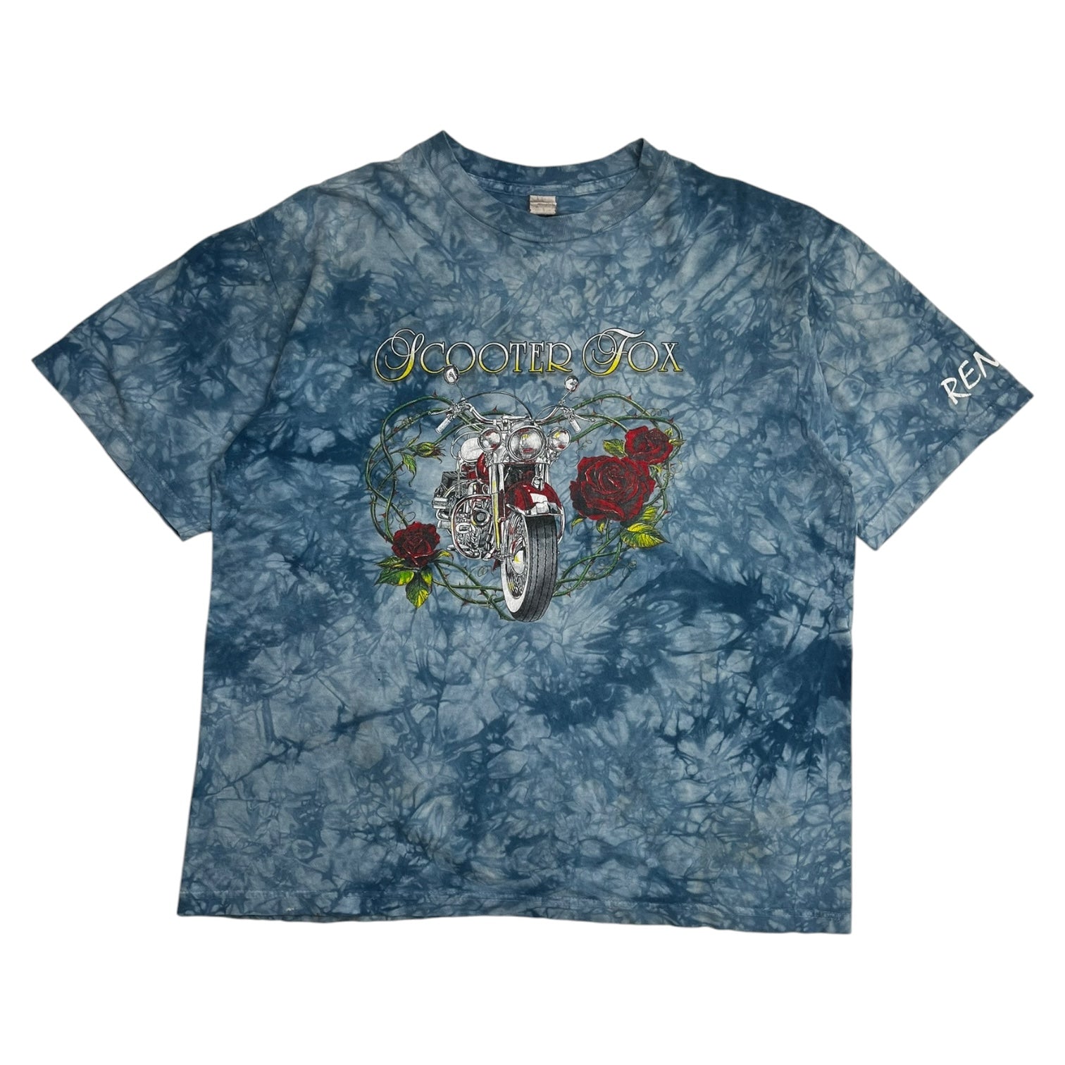 Vintage Scooter Fox Tie Dye Biker T-Shirt