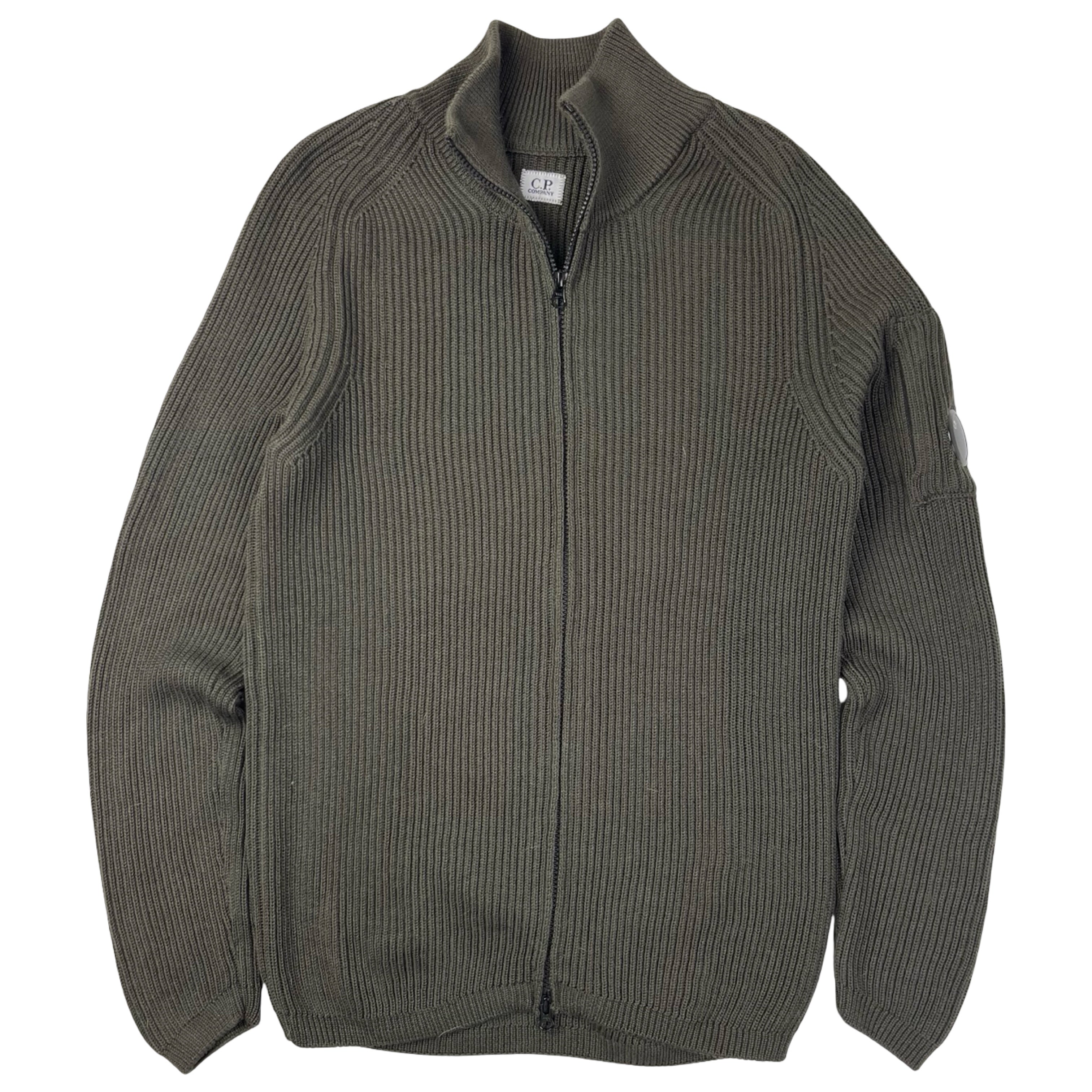 C.P. Company High Neck Zip Up Cardigan