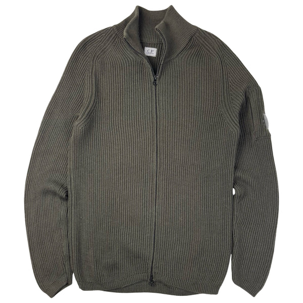C.P. Company High Neck Zip Up Cardigan