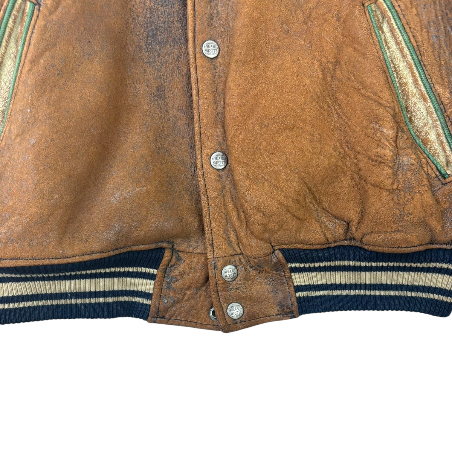 Vintage Avirex Varsity Collegiate Jacket Brown