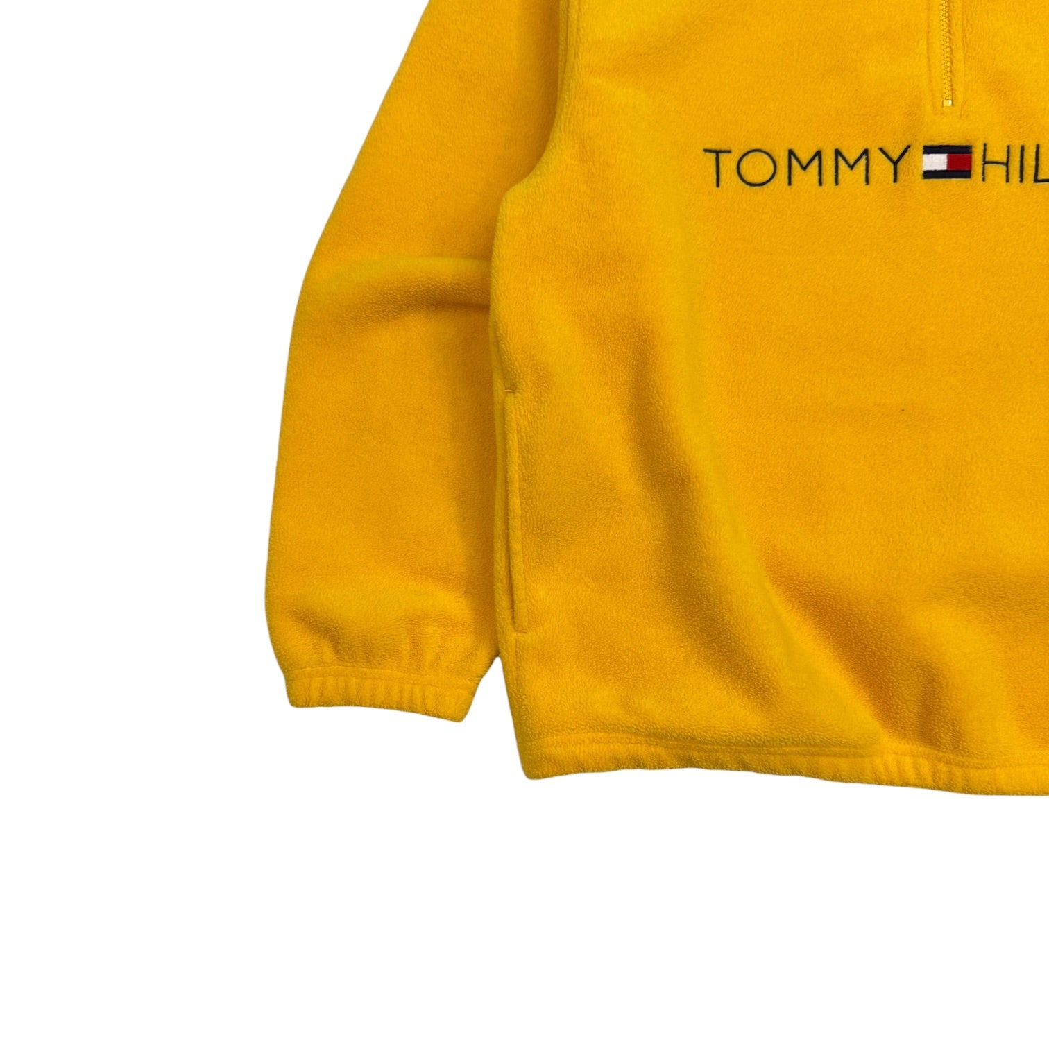 Vintage Tommy Hilfiger Fleece Quarter Zip Yellow