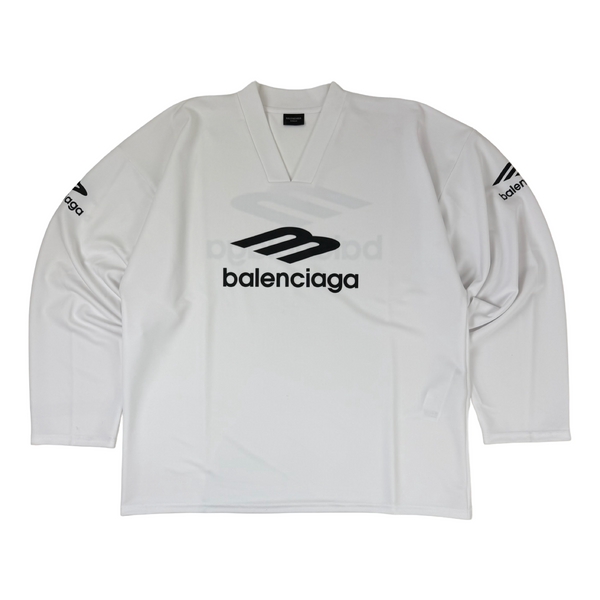 Balenciaga Skiwear 3B Sports Icon Long Sleeve Jersey White