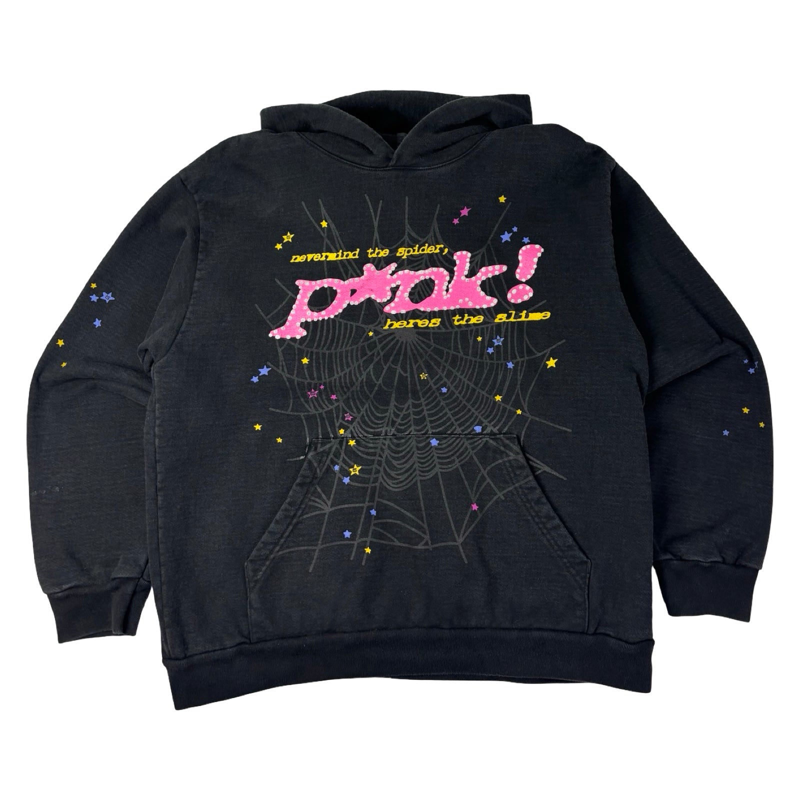 Sp5der P*nk Hoodie Black