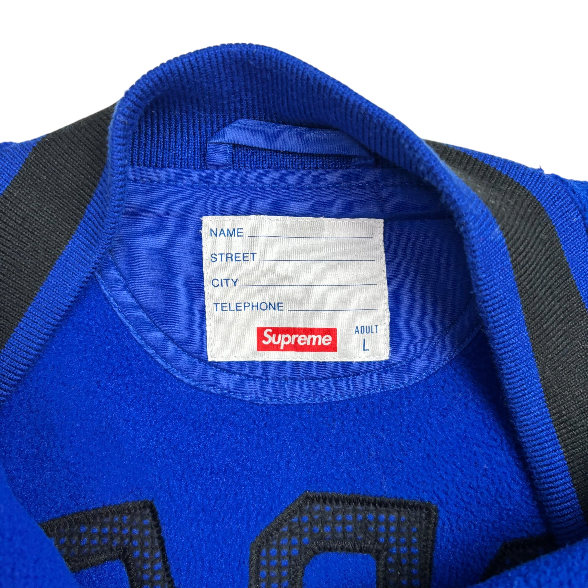 Supreme Polartec Varsity Jacket Blue