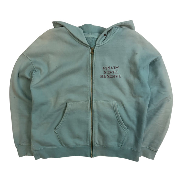 Visvim 24AW Jumbo SB F.Z. Crash Zip-Up Hoodie Teal