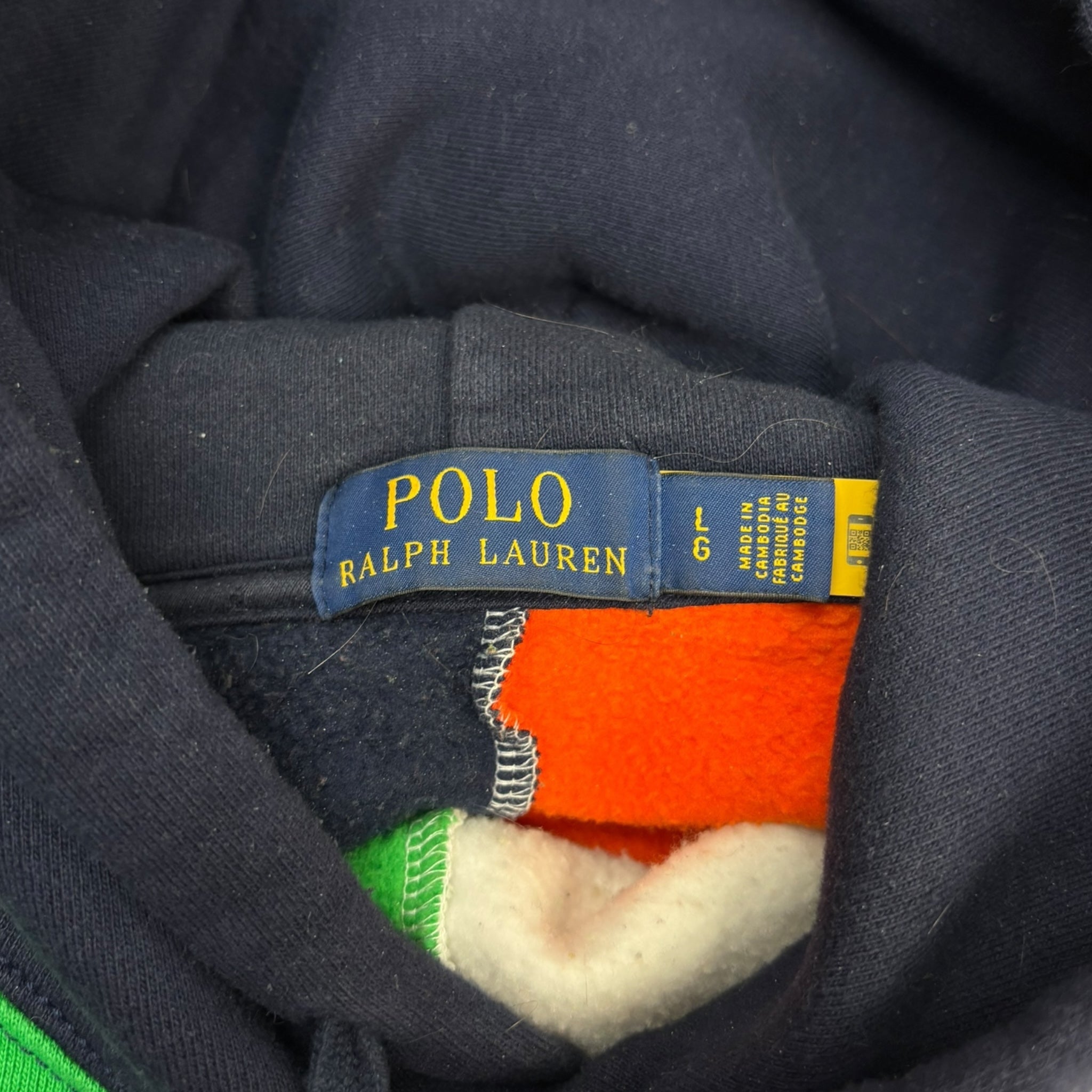 Vintage Polo Ralph Lauren Colour Block Hoodie