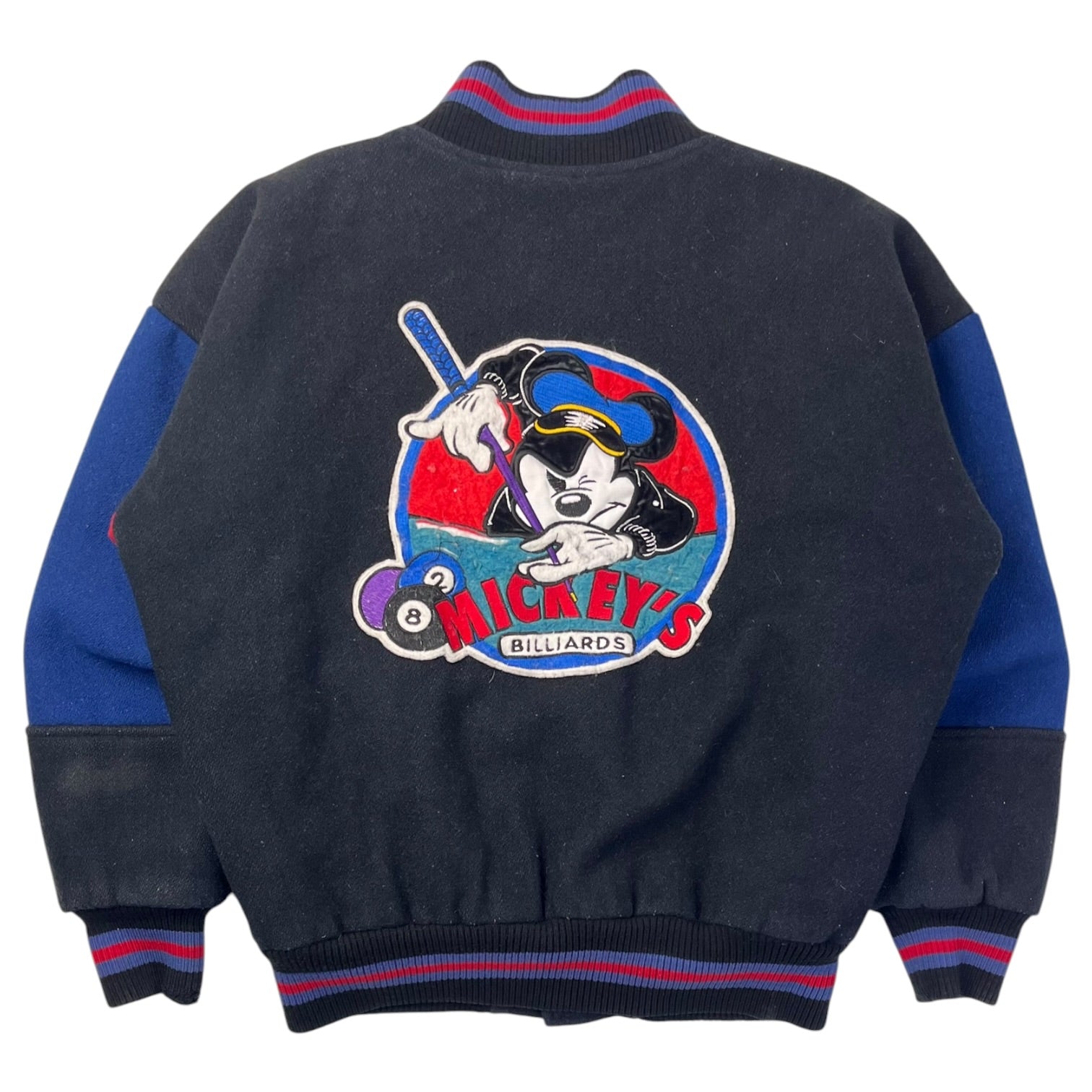 Vintage Mickey Billiards Disney Wool Bomber Jacket
