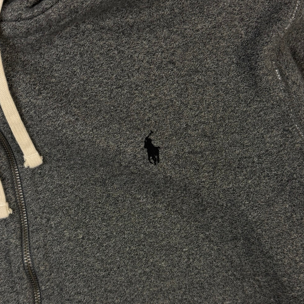 Vintage Polo Ralph Lauren Thermal Hooded Sweatshirt Grey