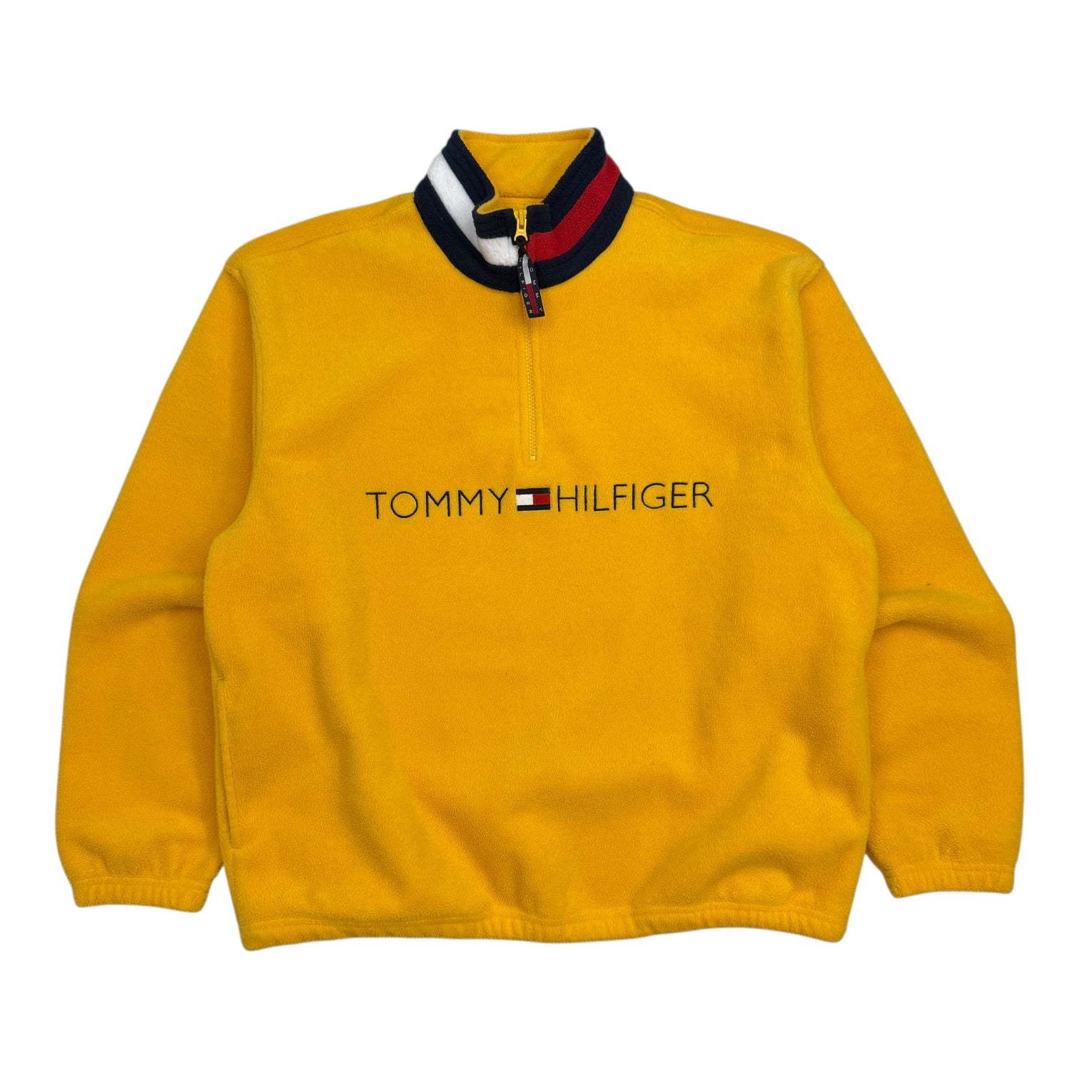 Vintage Tommy Hilfiger Fleece Quarter Zip Yellow