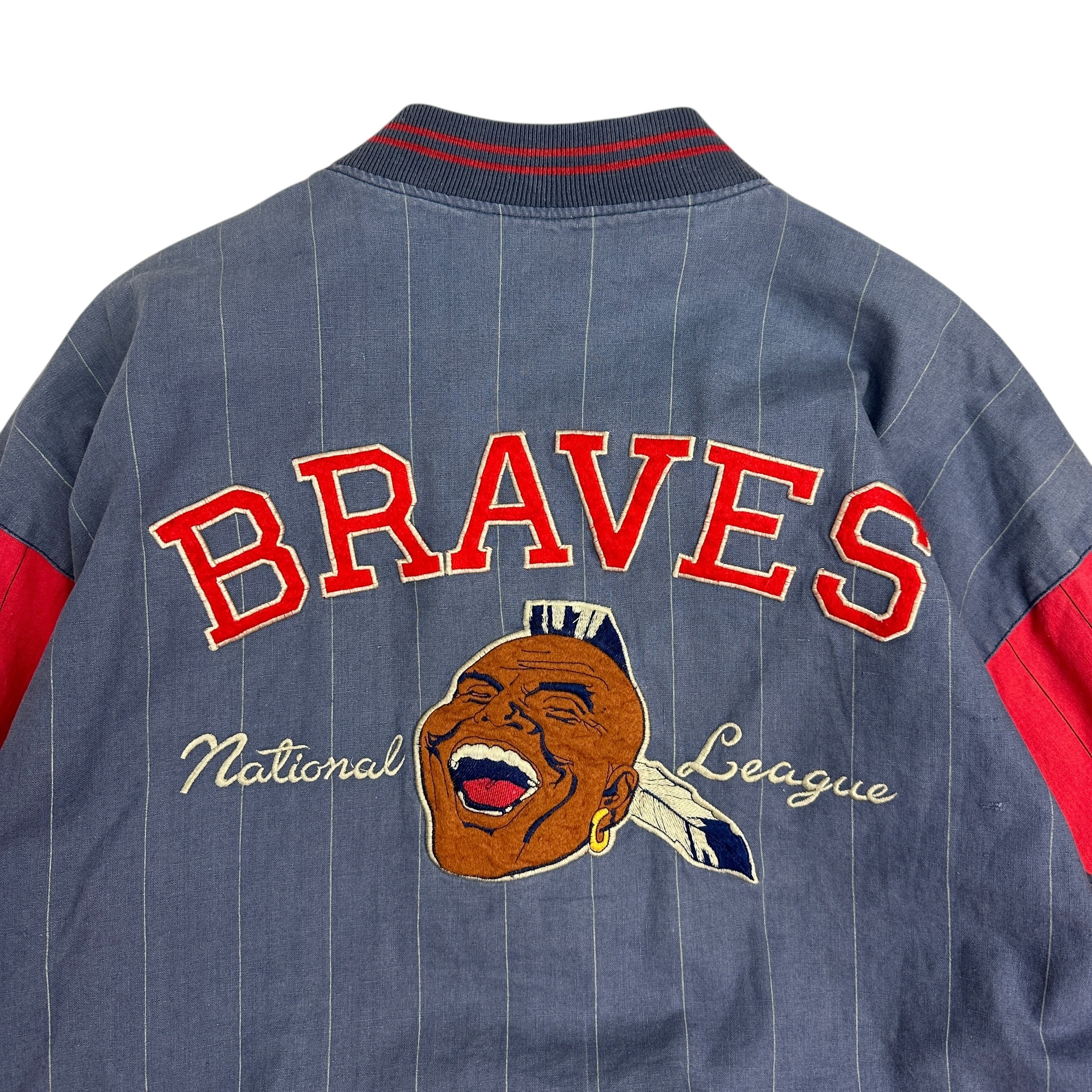 1991 Mirage Atlanta Braves Stripped Varsity Jacket
