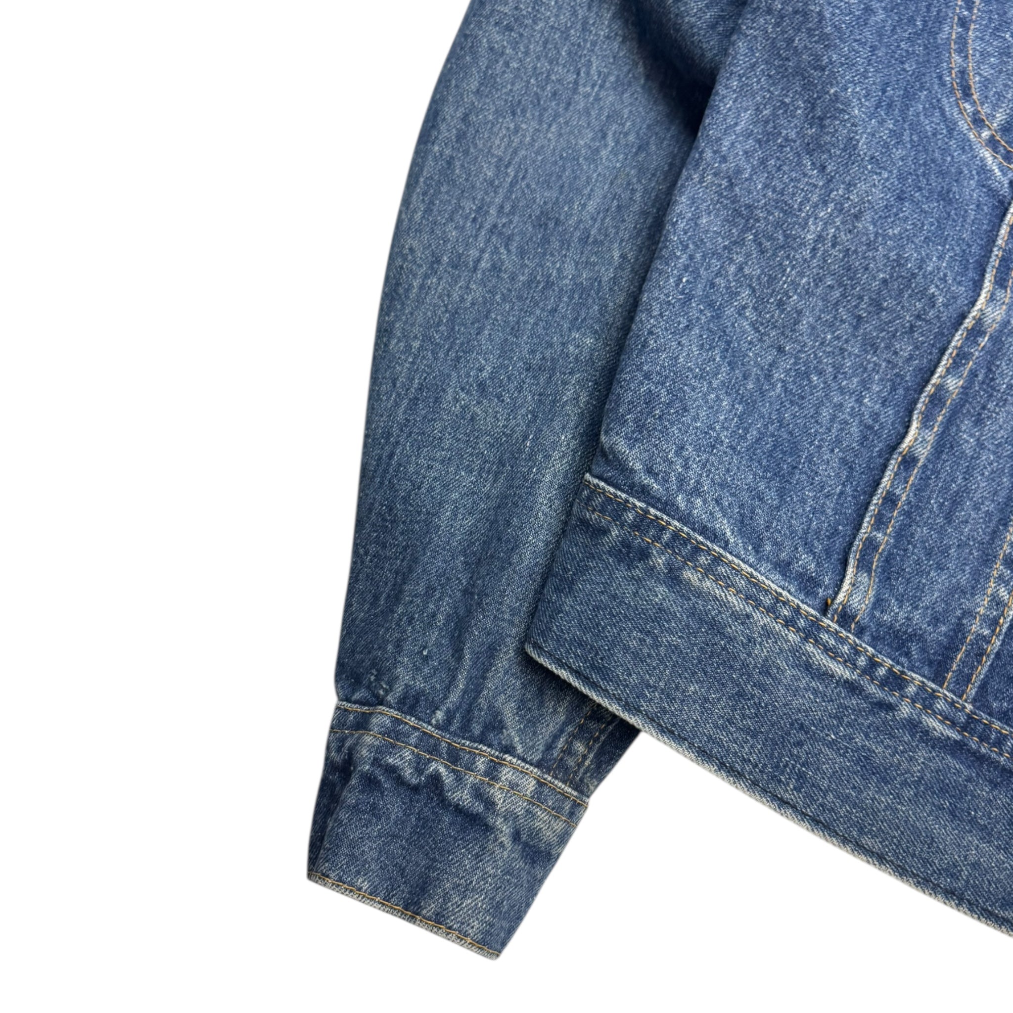 Vintage Lee Trucker Denim Jacket Worn In Indigo