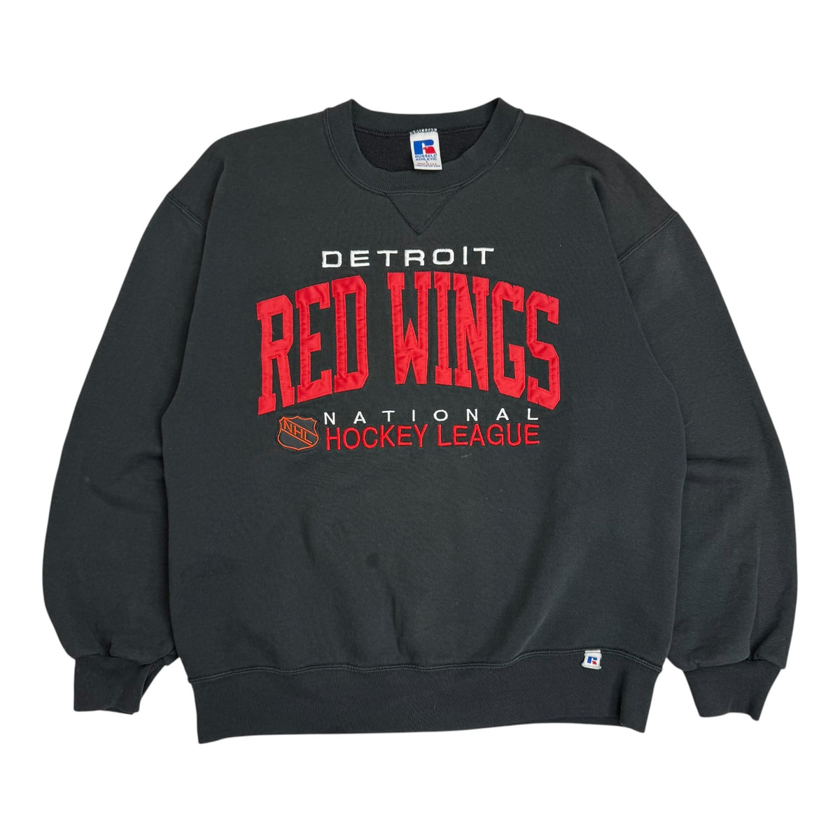 Vintage Russell Athletic Detroit Red Wings Crewneck Black