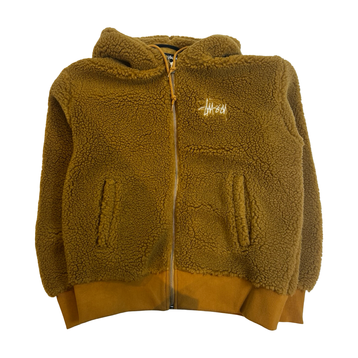 Stussy Sherpa Zip Hoodie Brown