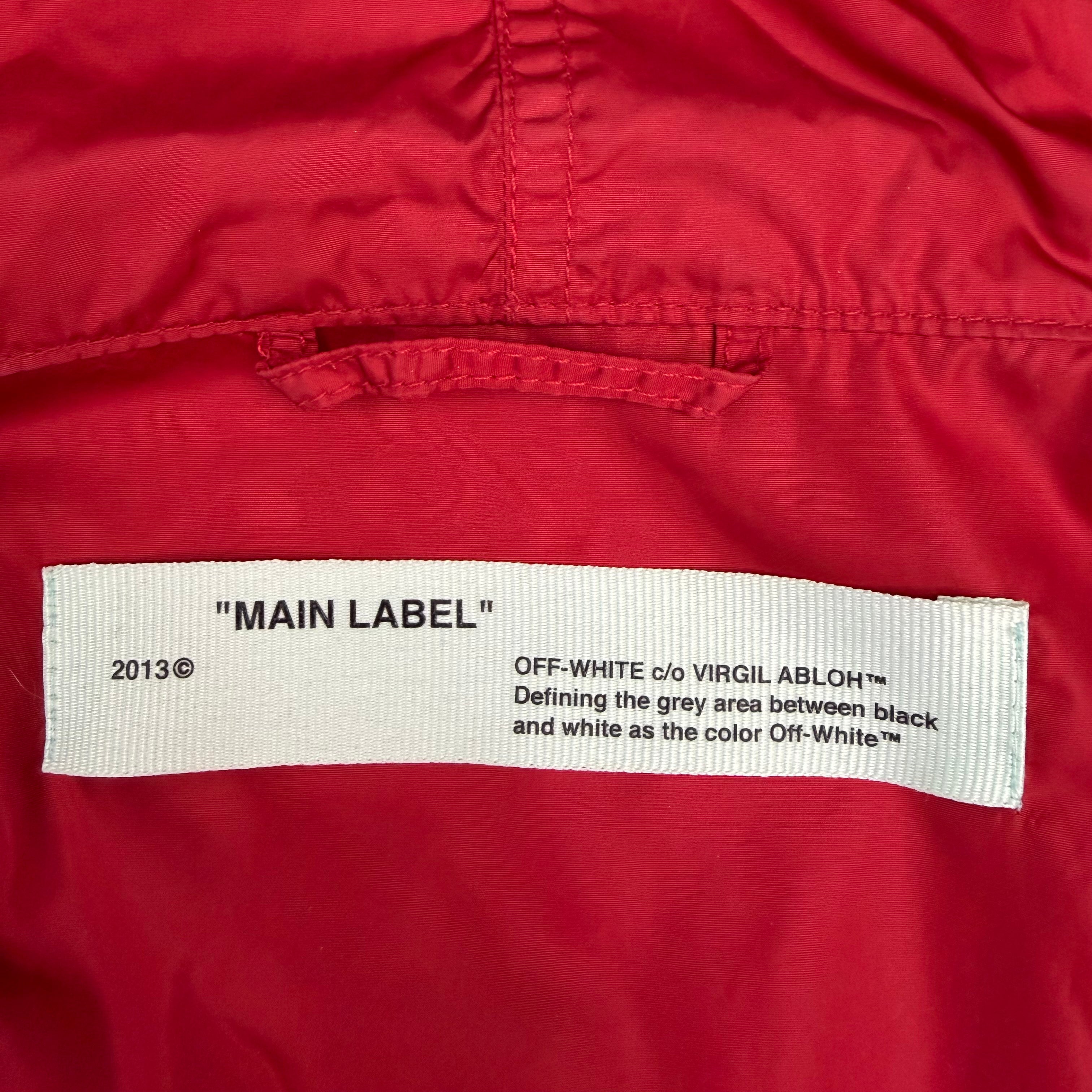 Off White Windbreaker Jacket Red