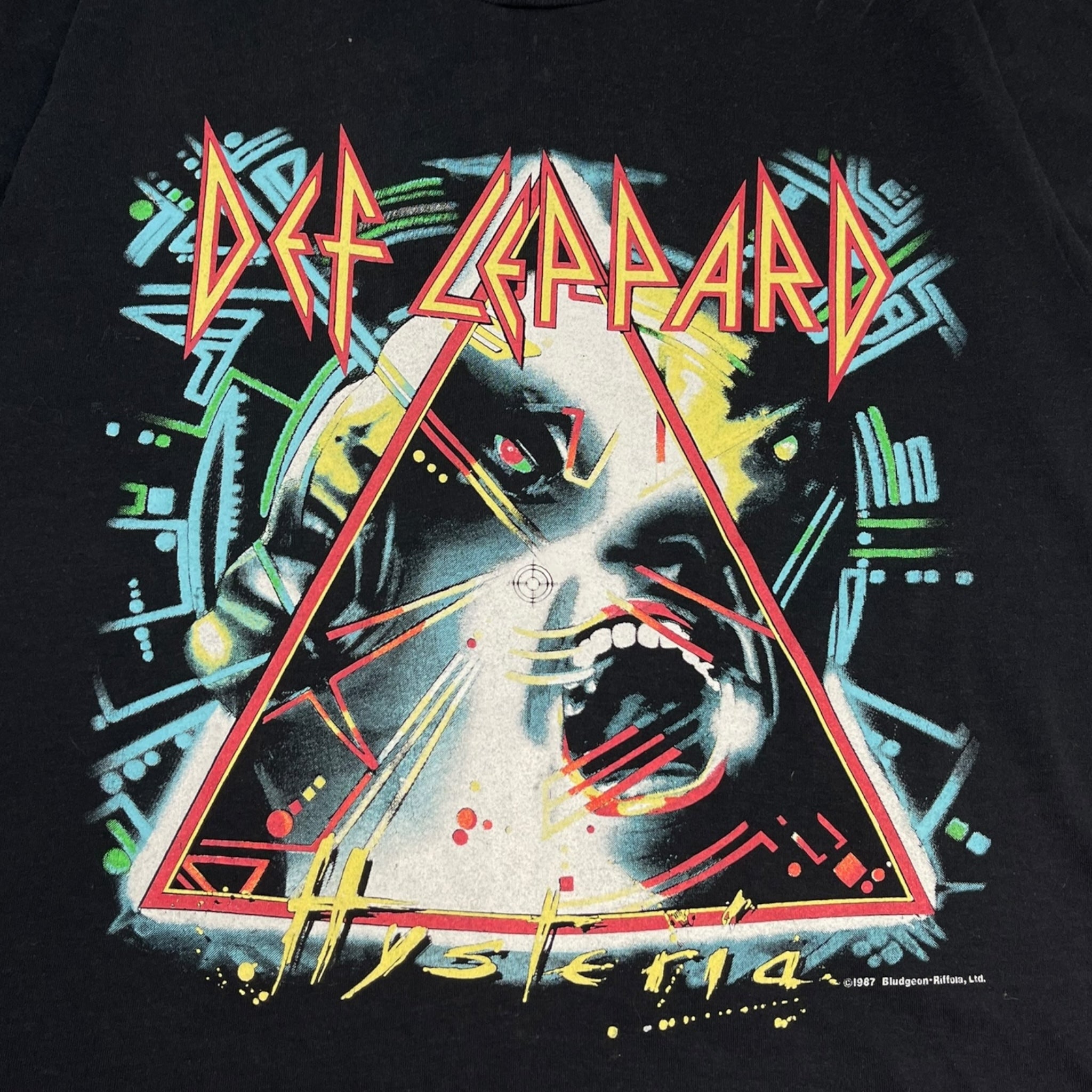 1987 Def Leppard ‘Japan Hysteria Tour’ Thin Cotton T-Shirt Black