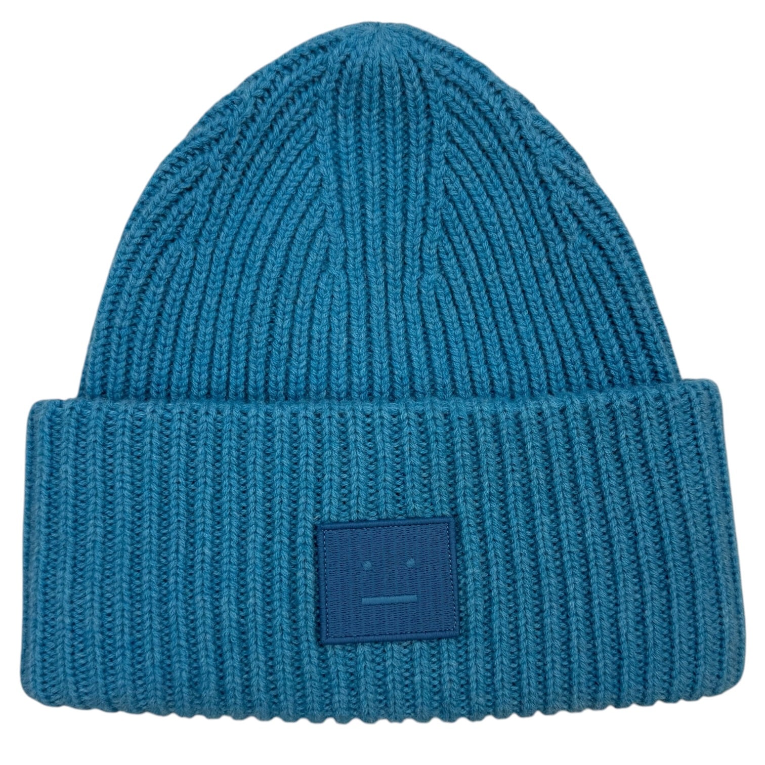 Acne Studios Face Wool Beanie Blue