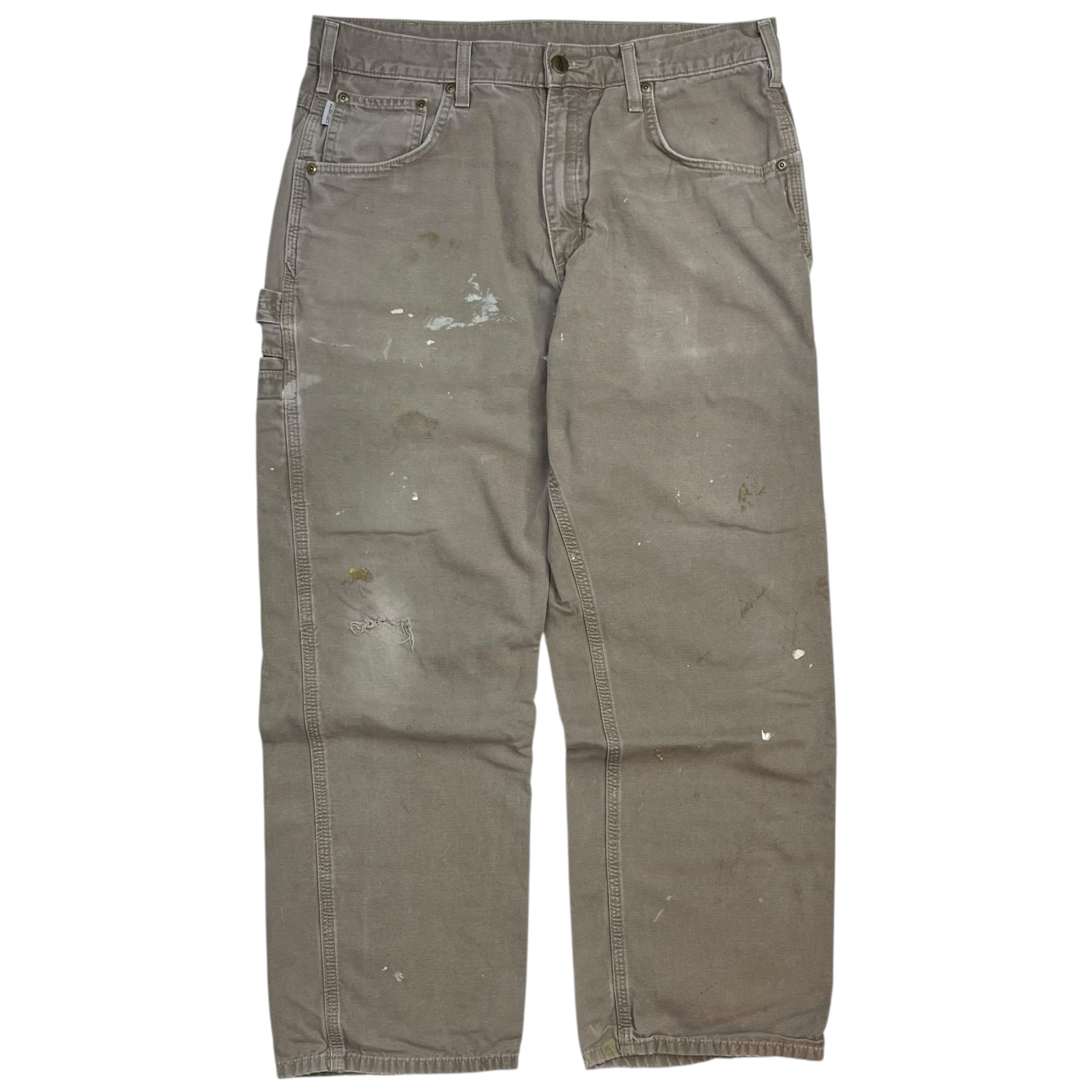 Vintage Carhartt Dungaree Pants Grey Beige