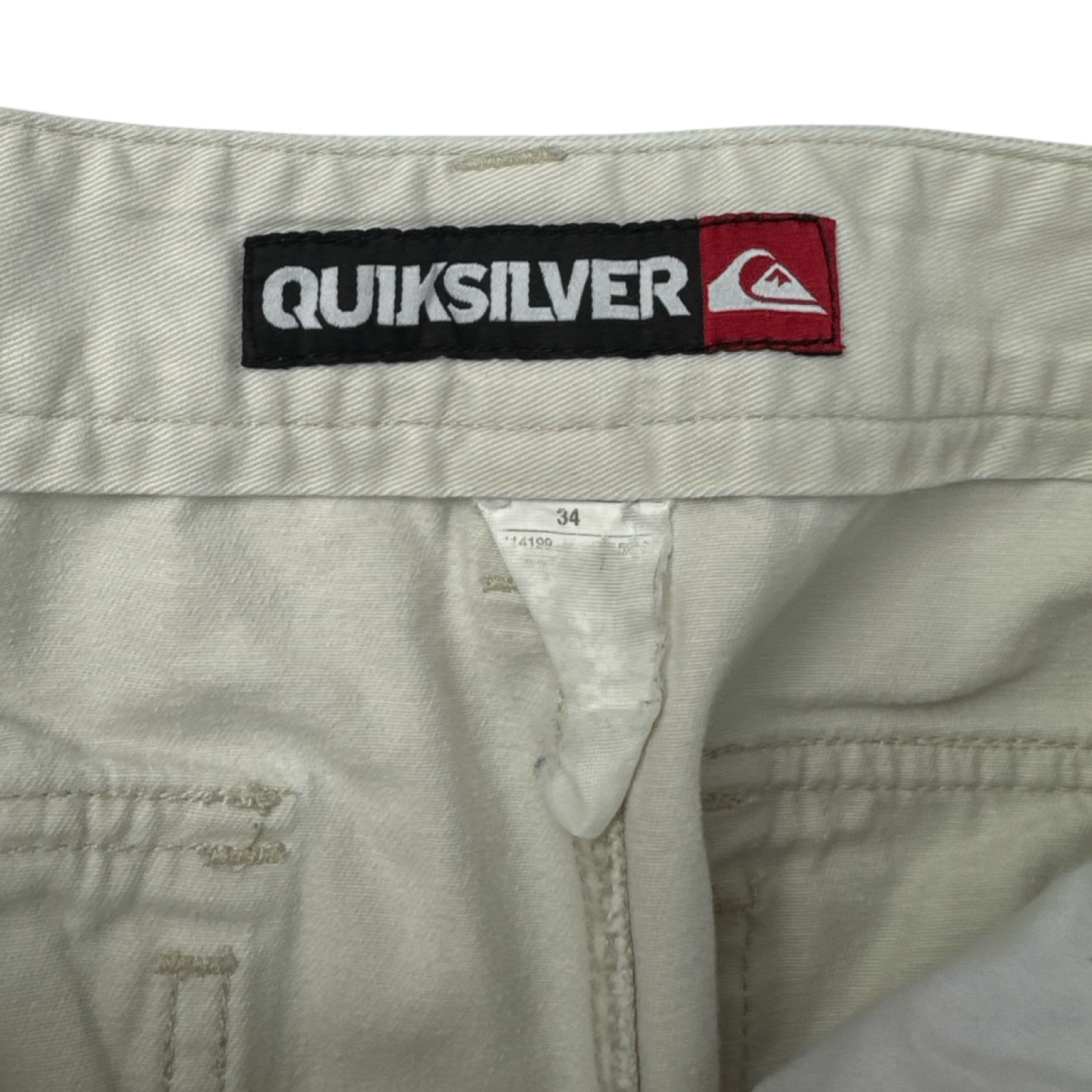 Vintage Quiksilver Cargo Short Bottoms Eggshell