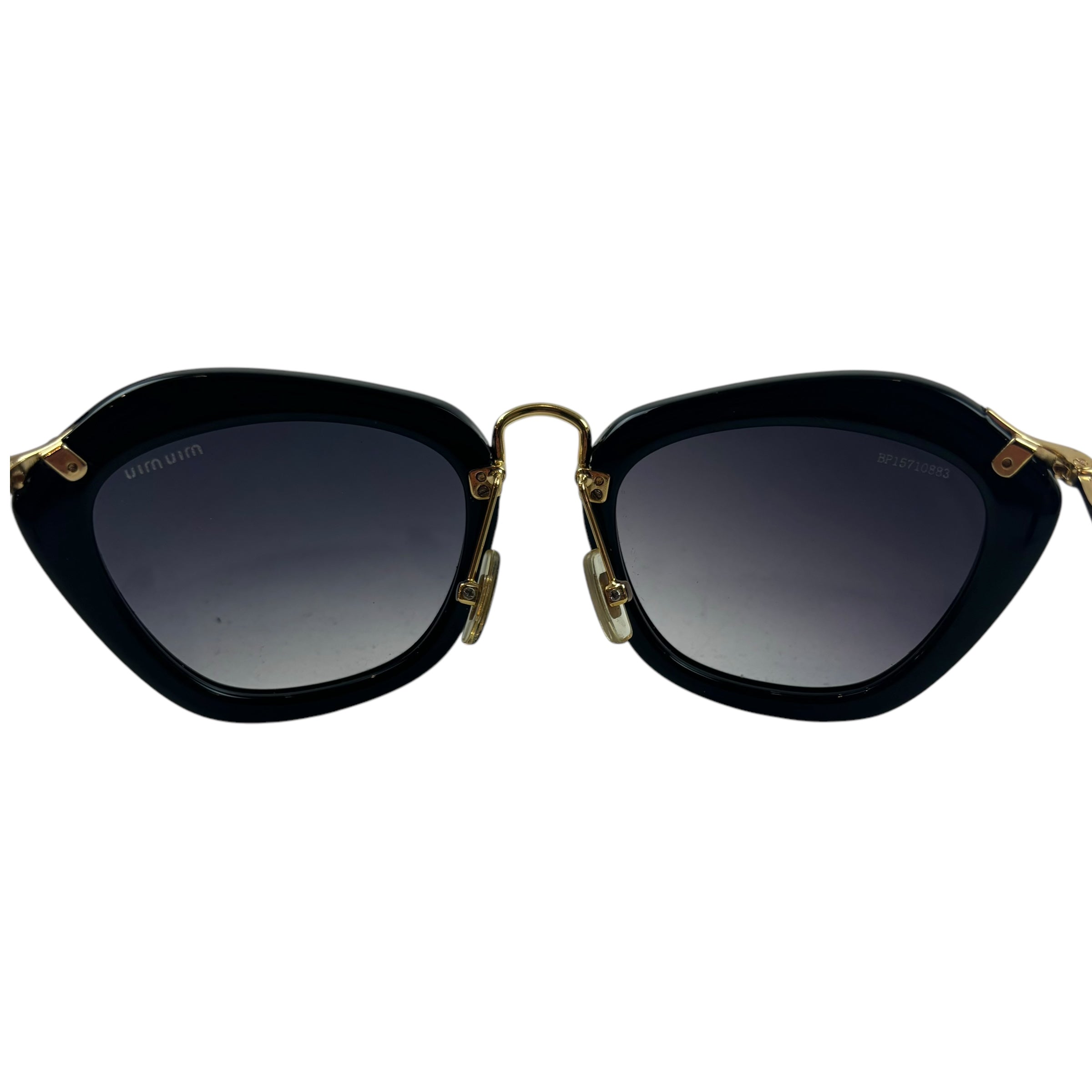 Miu Miu Cat Eye Gradient Lens Sunglasses Black/Gold