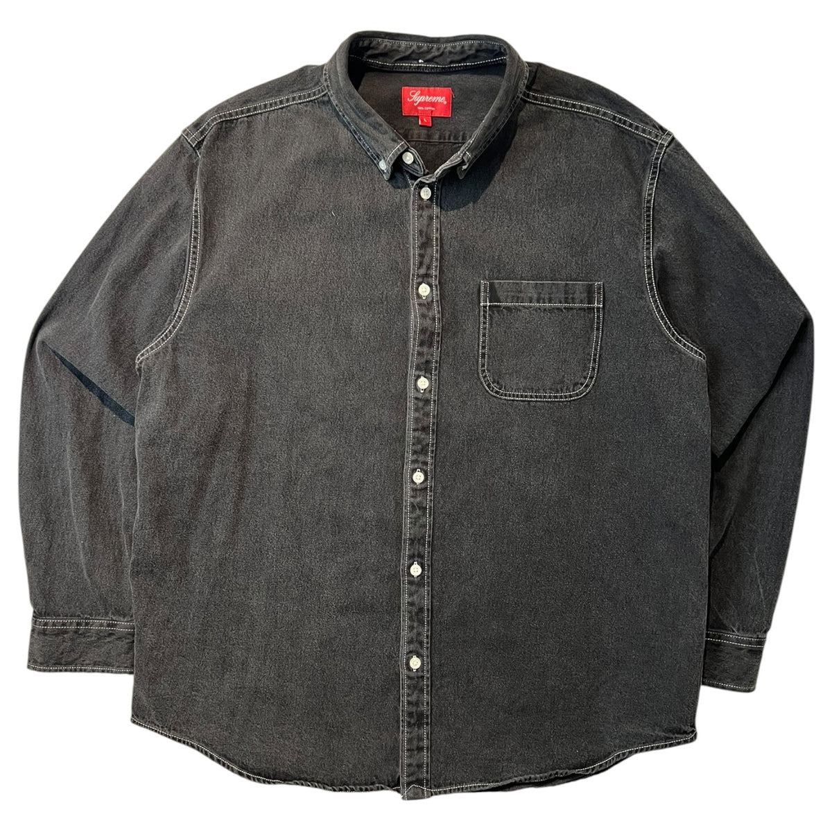 Supreme Appliqué Denim Shirt Black