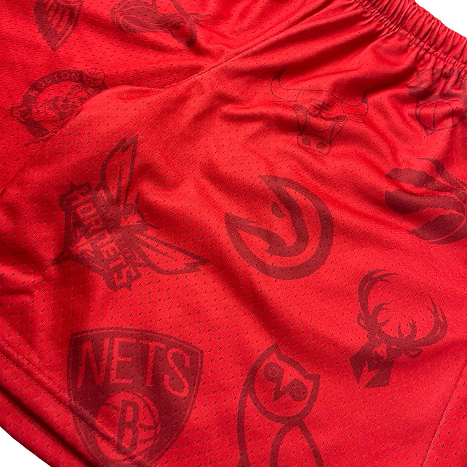OVO X NBA Team Icons Mesh Shorts Red
