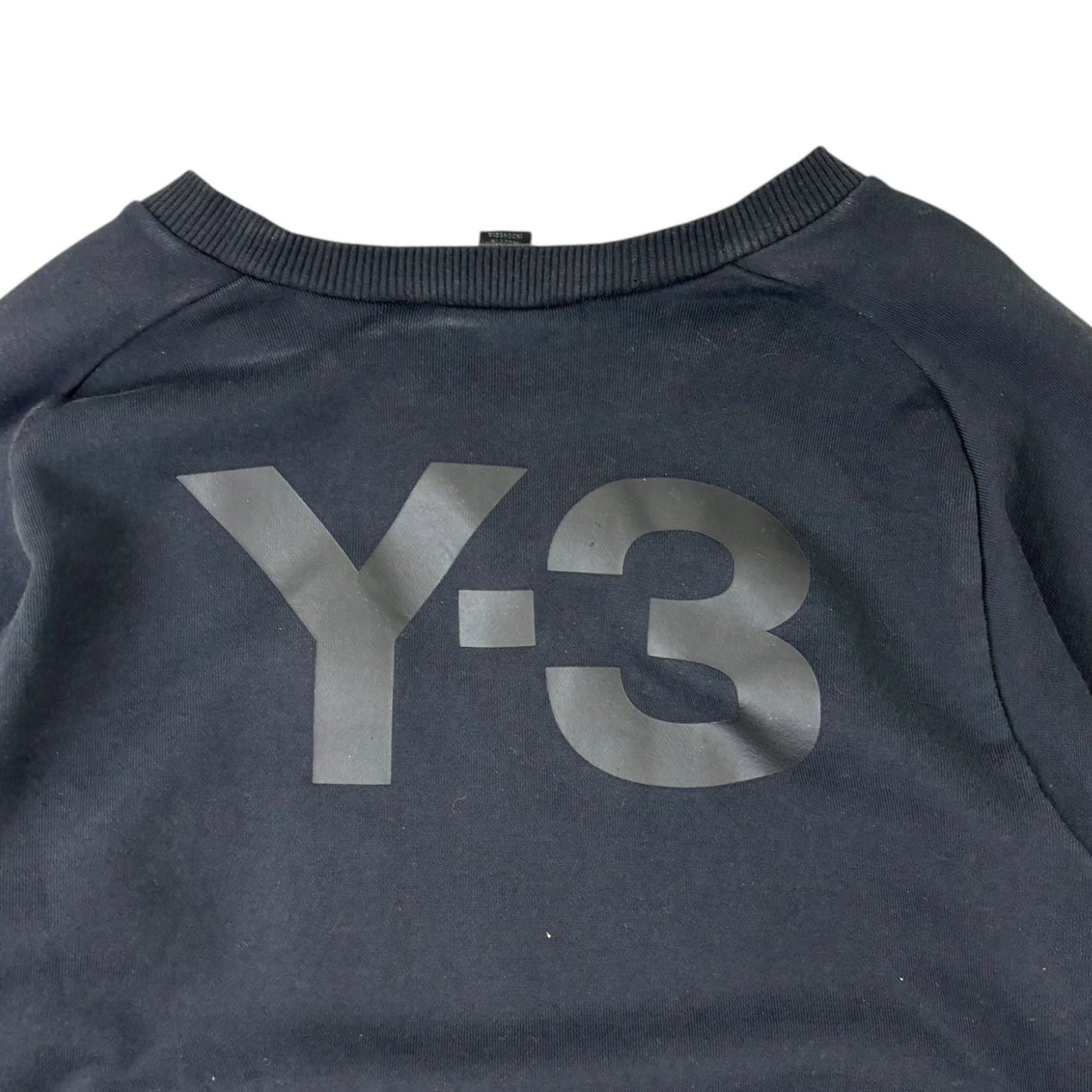 Y3 Yohji Yamamoto Monochrome Logo Crewneck Black