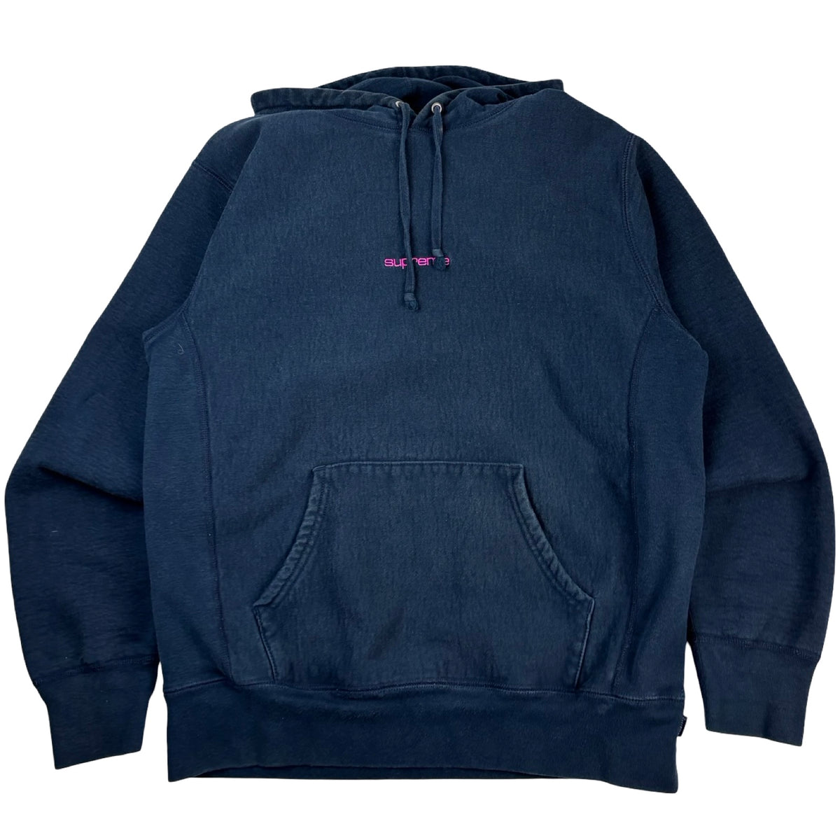 Supreme Compact Logo Hoodie Navy