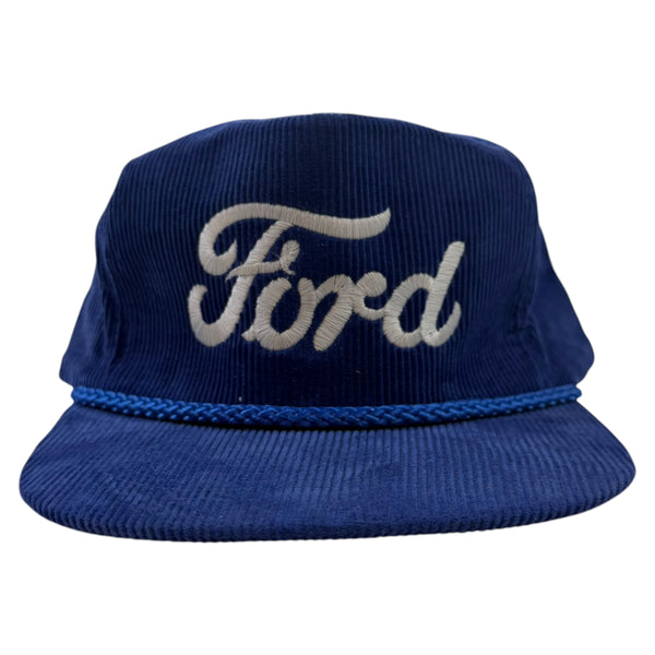 Vintage Ford Corduroy Hat Blue