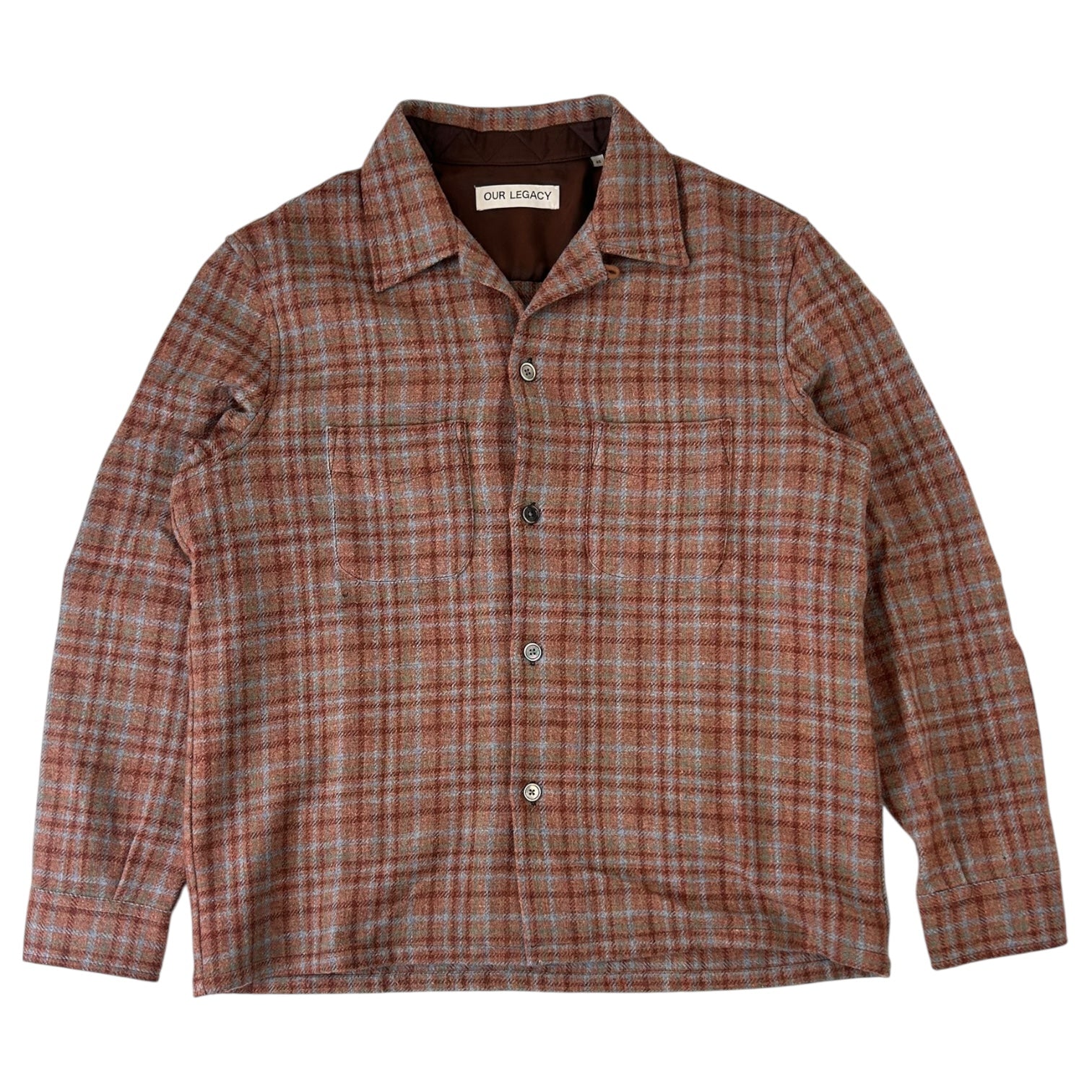 Our Legacy Rust Check Country Wool Heusen Shirt