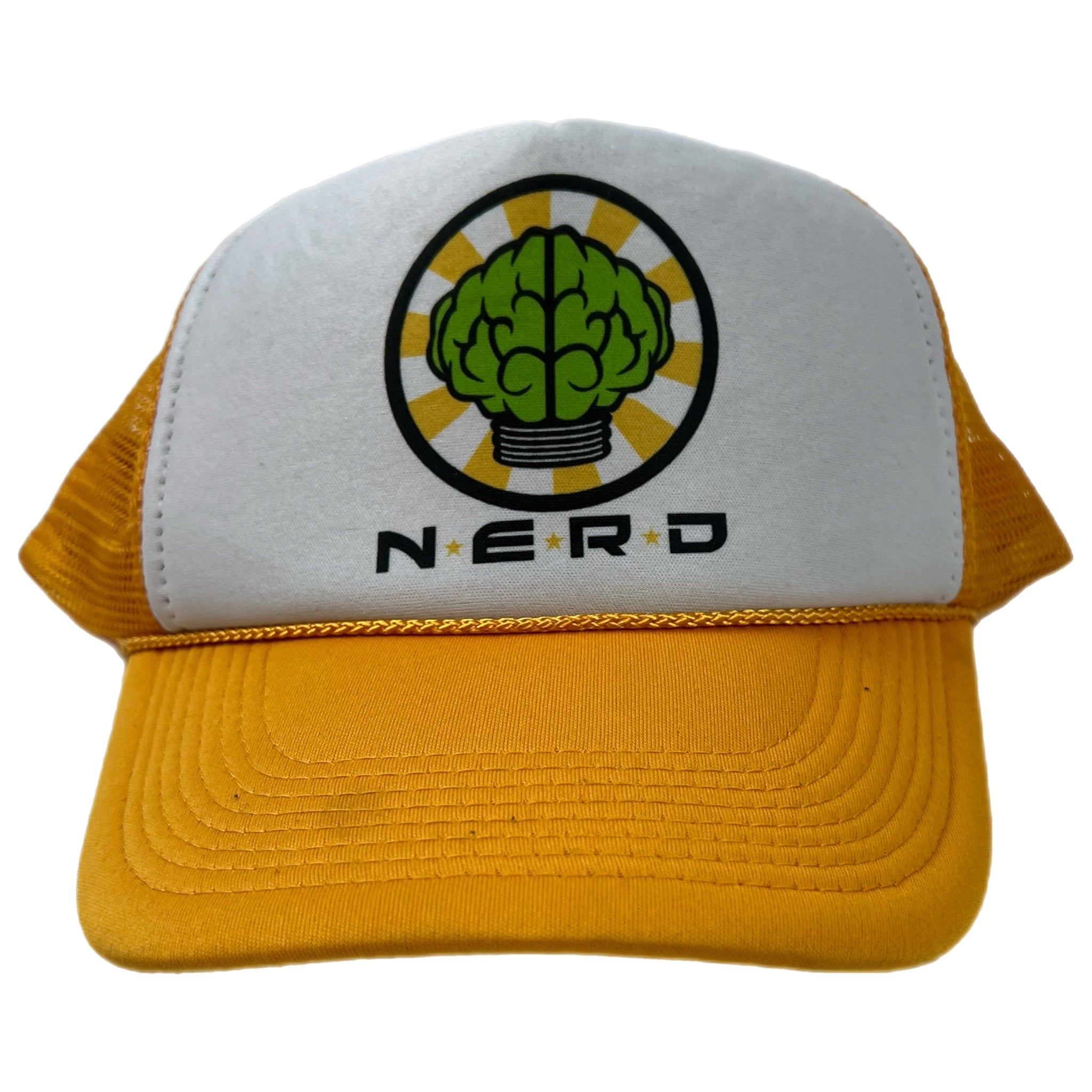 Vintage N.E.R.D In Search Of… Trucker Hat Yellow/White